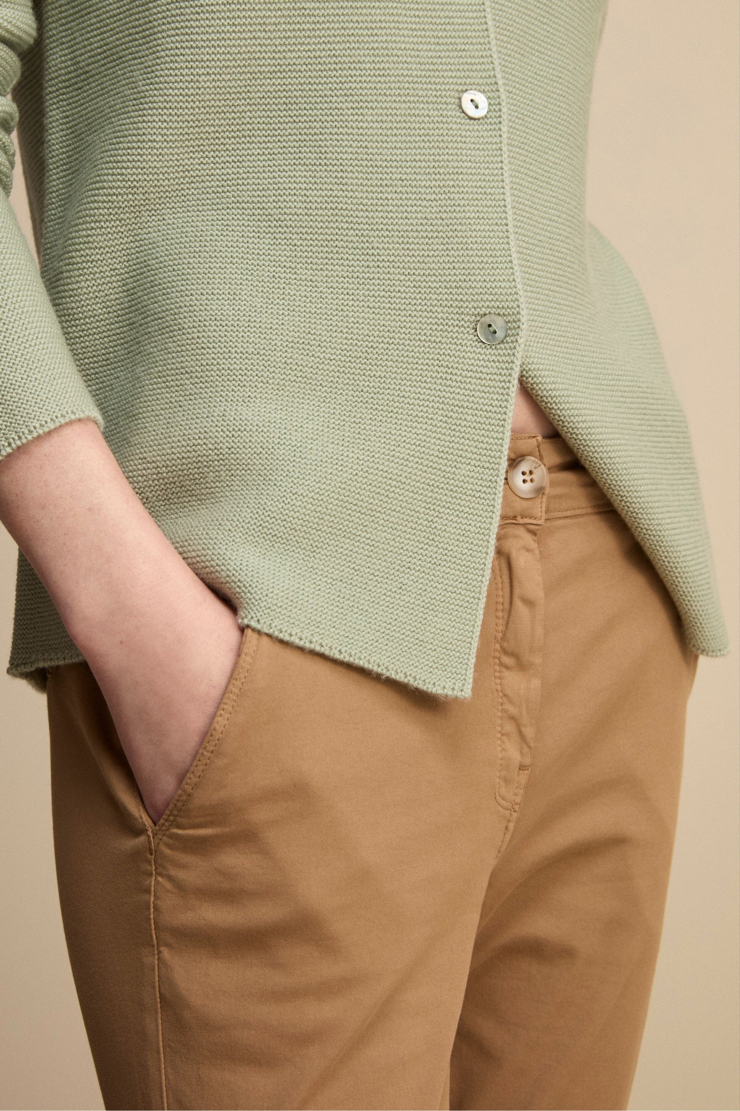 Pantalone Twill Regular Fit - BRONZO