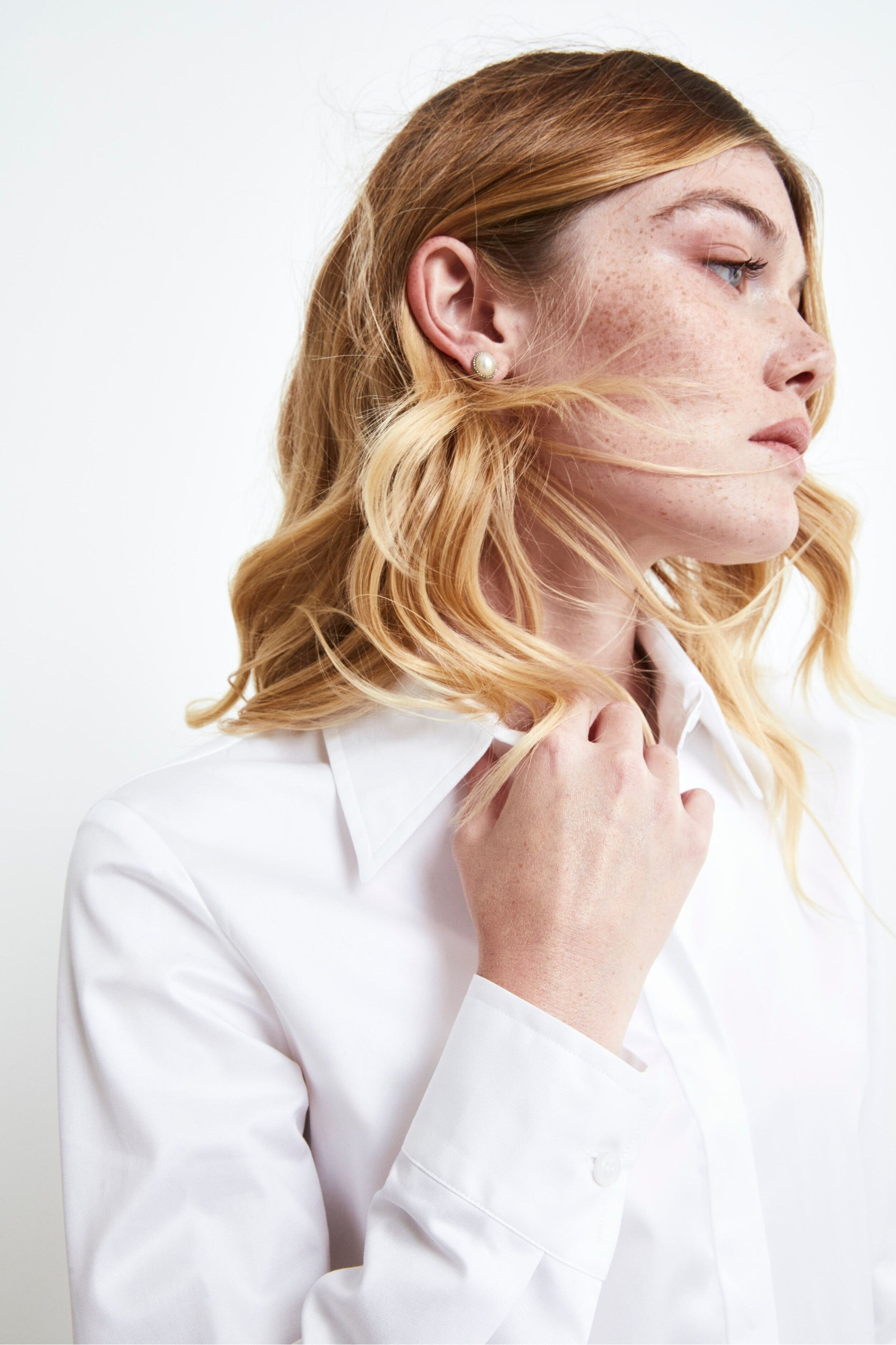 Camicia slim in cotone - BIANCO