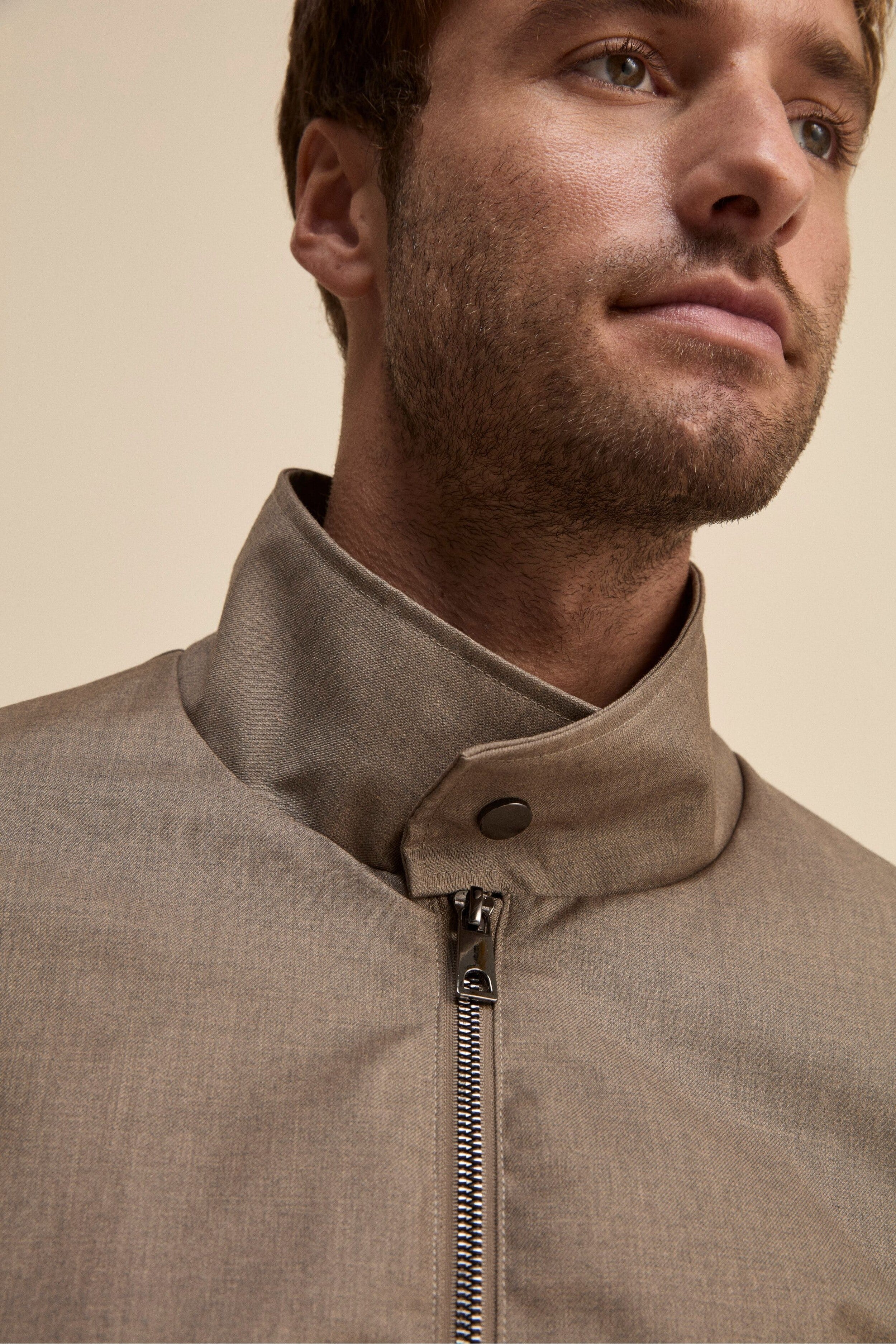 Bomber in Tessuto con Zip - SALVIA