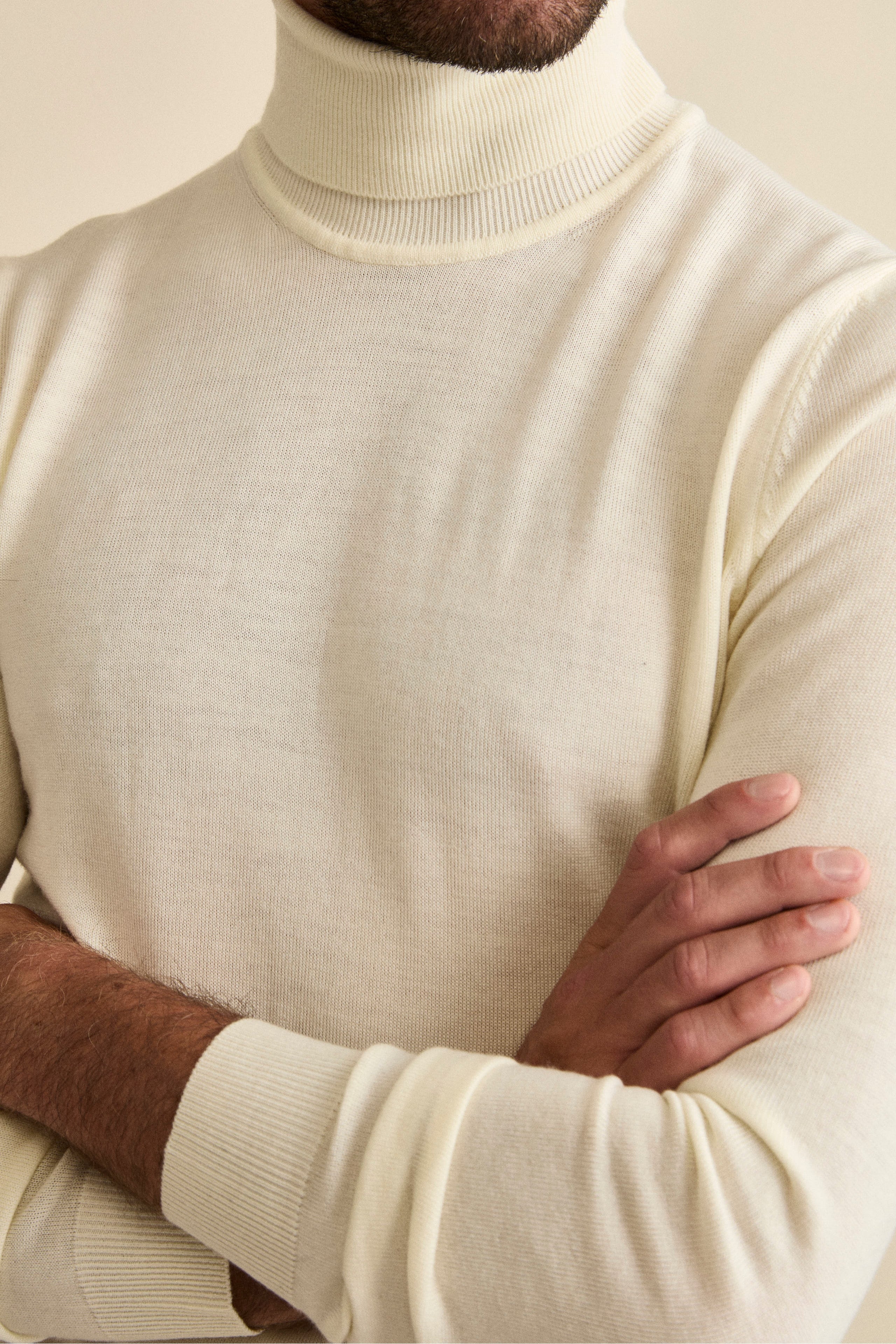 Merino Wool Turtleneck - CREAM