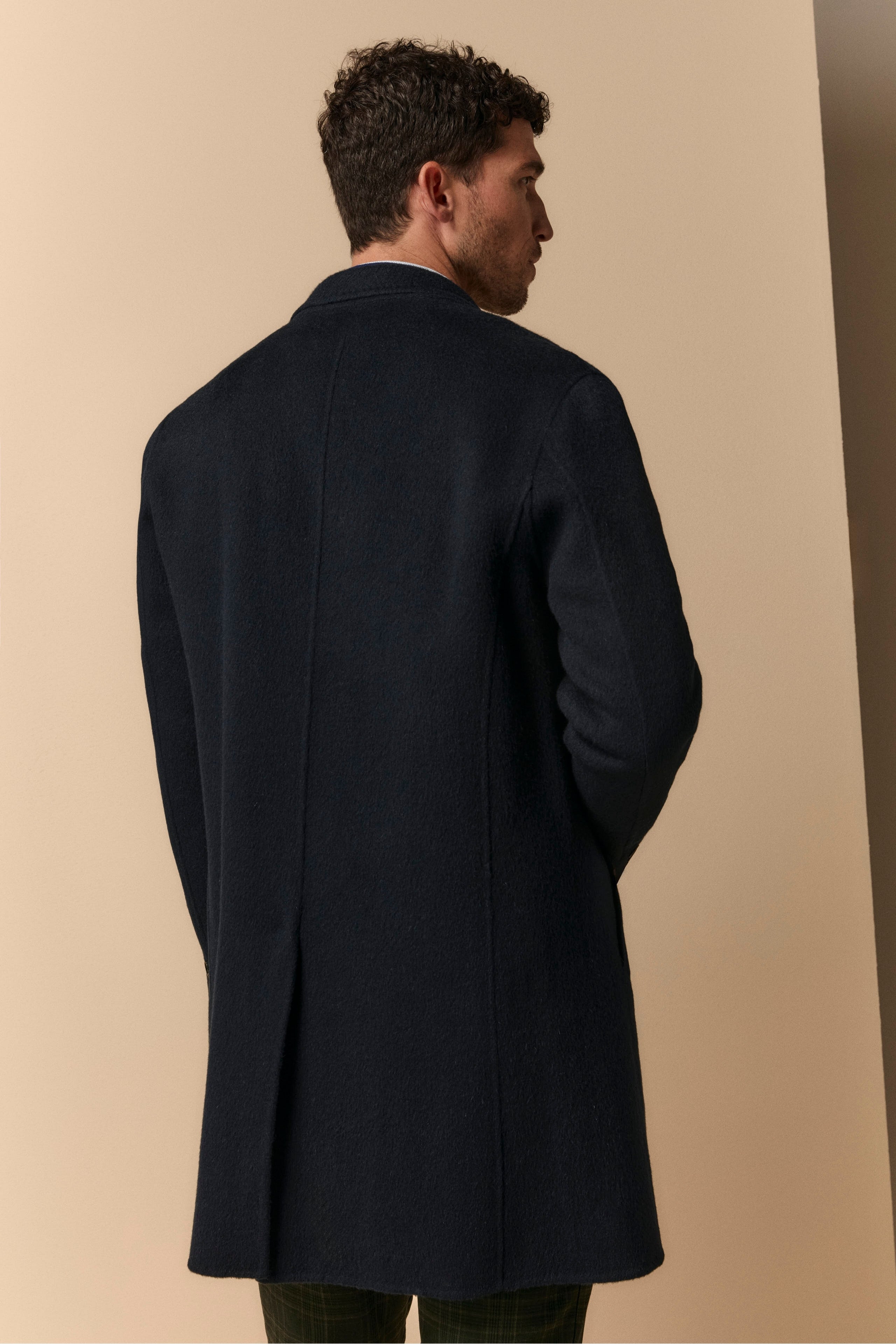 Cappotto in Lana con Gilet in Piuma - BLU