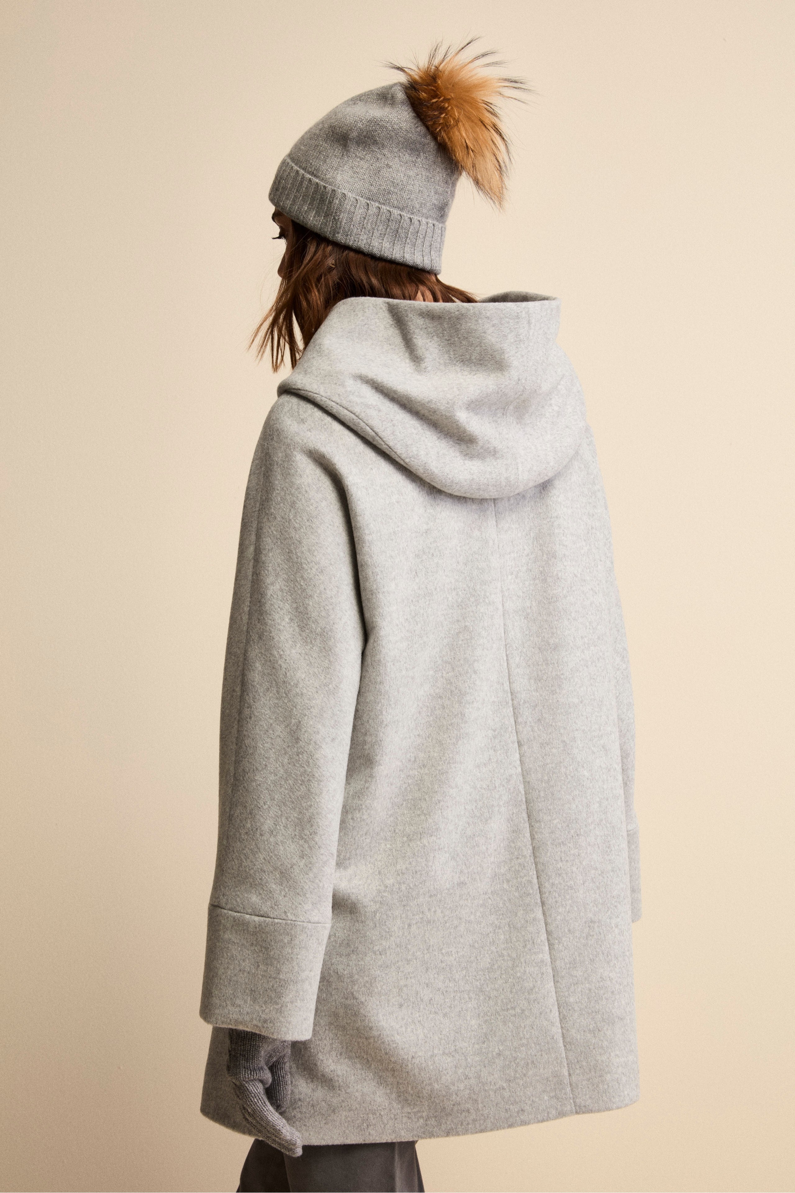 Wool and cashmere short coat - PEARL