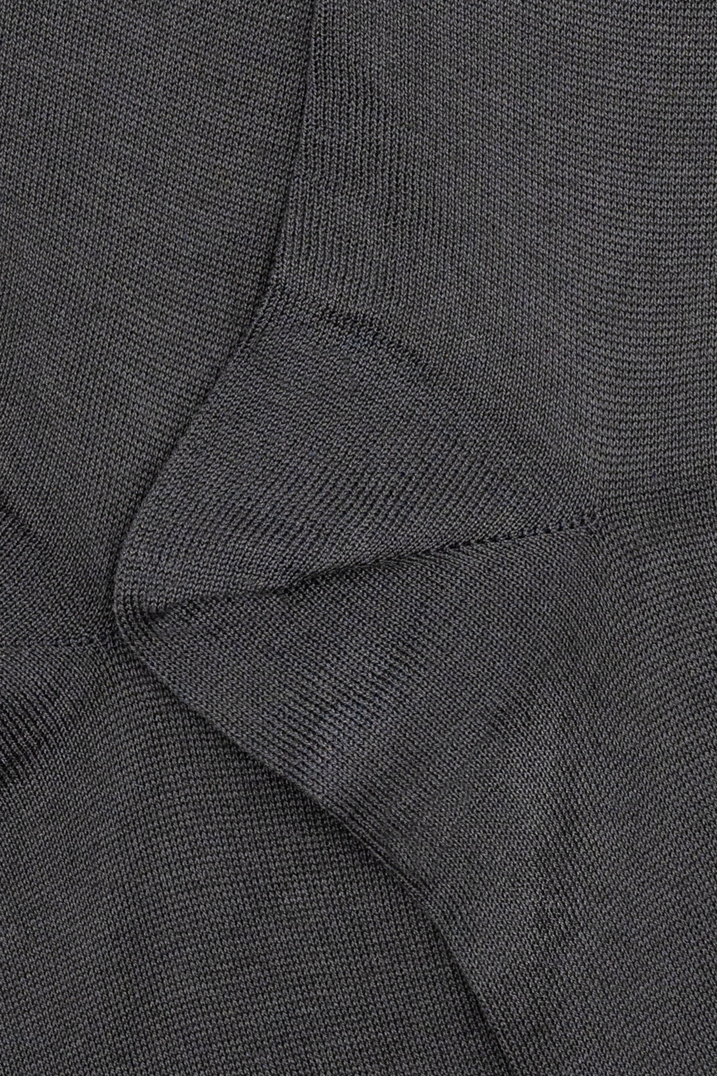Calze Lunghe Rasate in Filo di Scozia - ANTRACITE