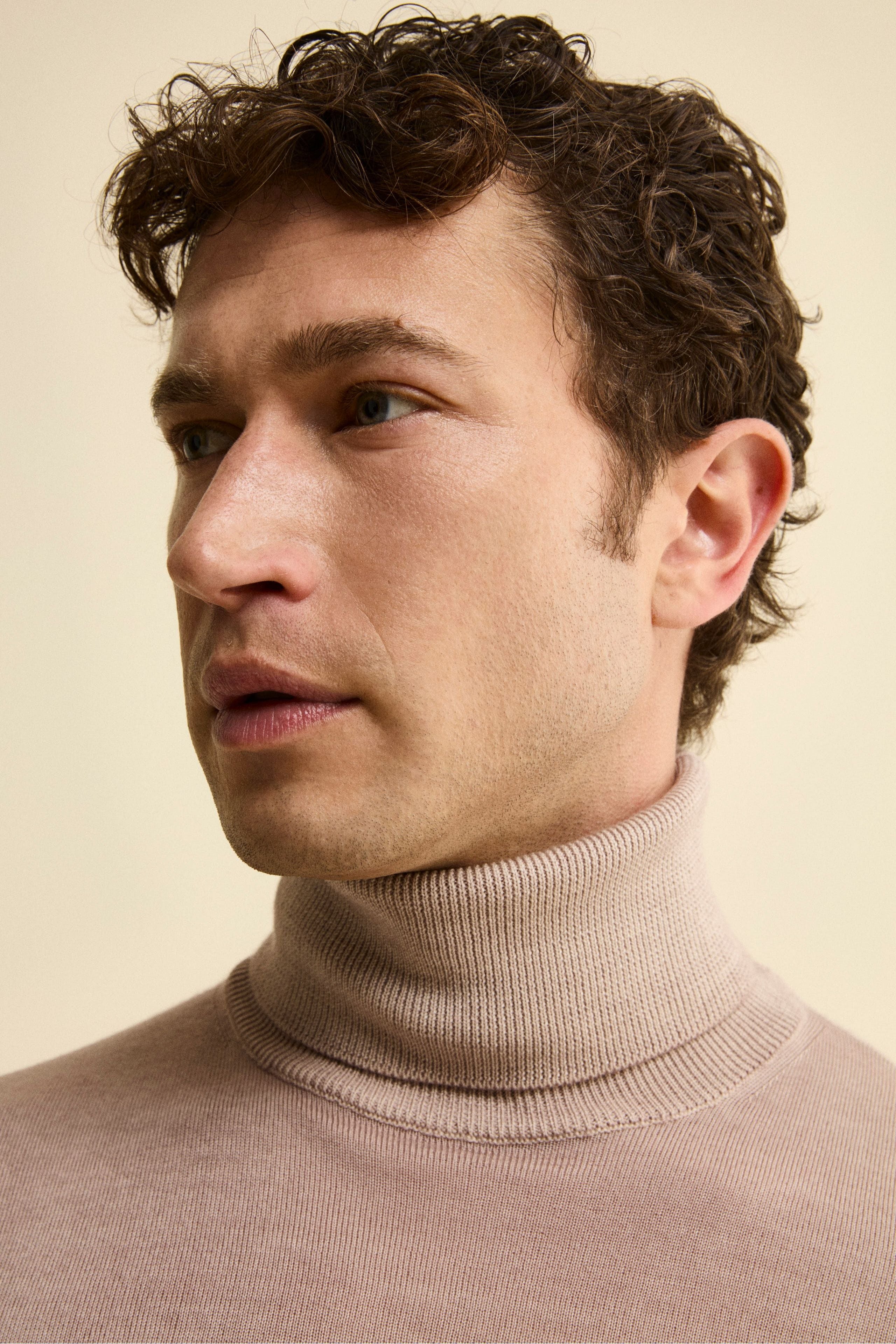Men’s Merino Wool Turtleneck - QUARTZ