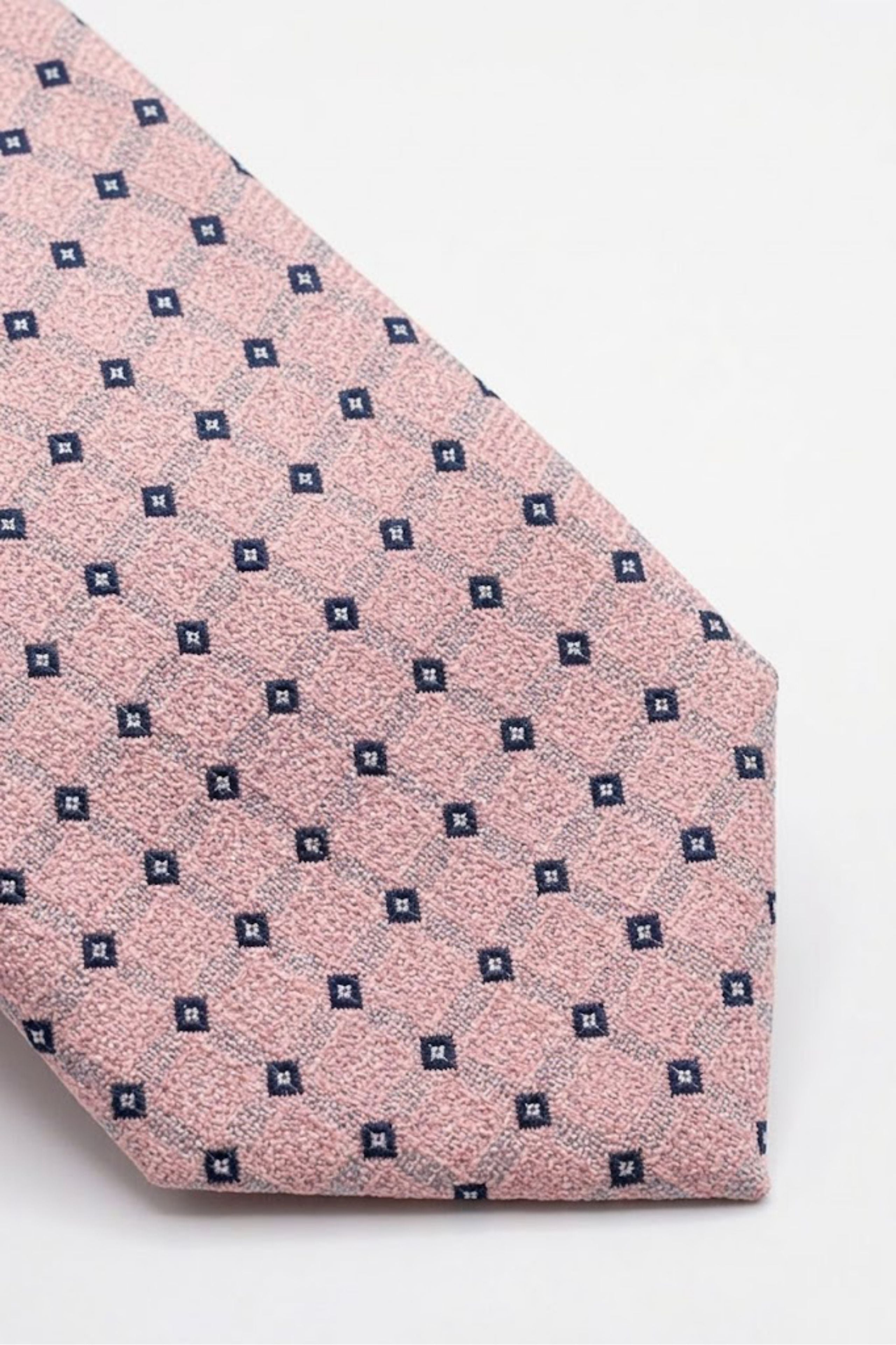 Cravate en Soie à Motif Losanges - -