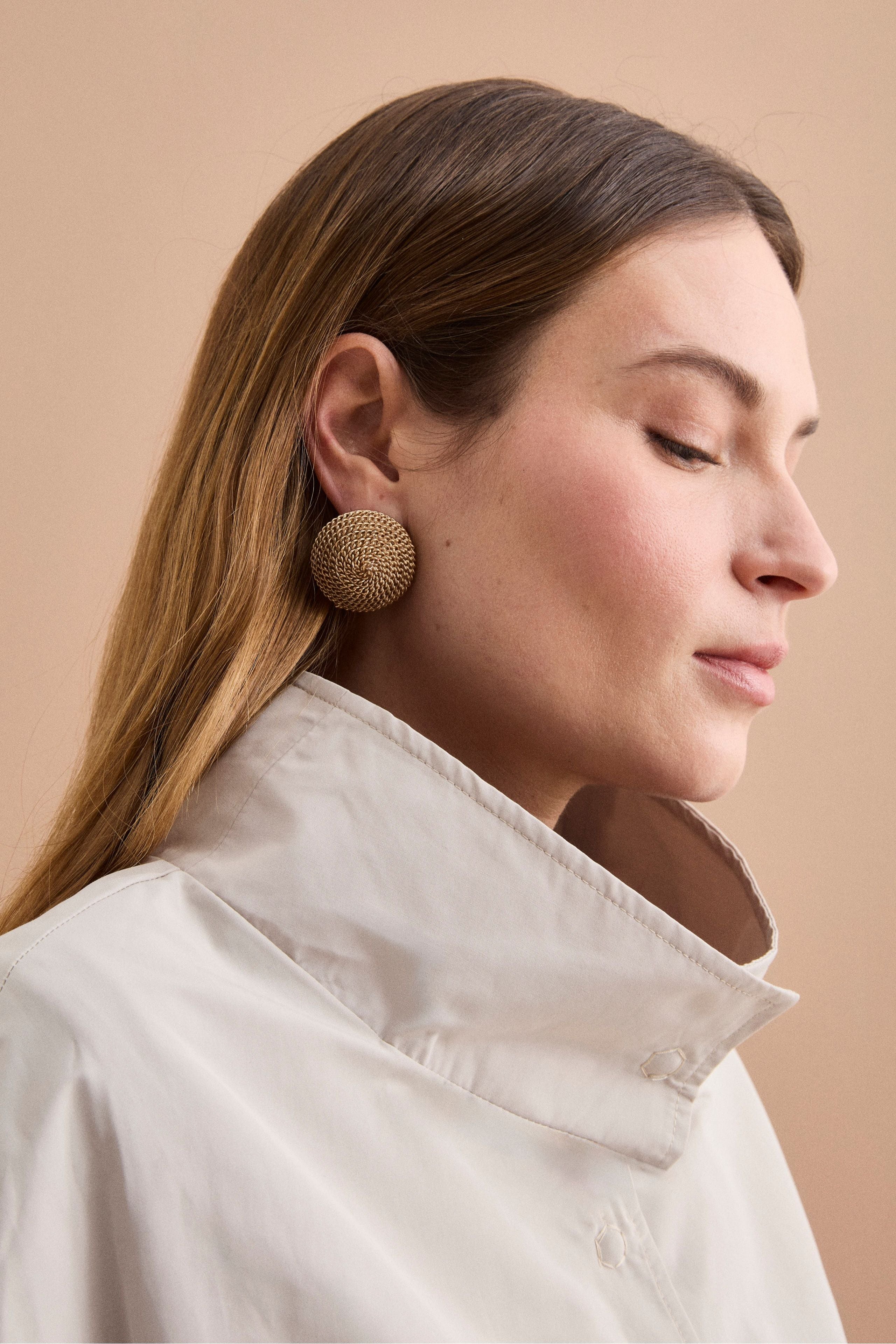 Cappa Over Sfoderata in Misto Cotone - SABBIA