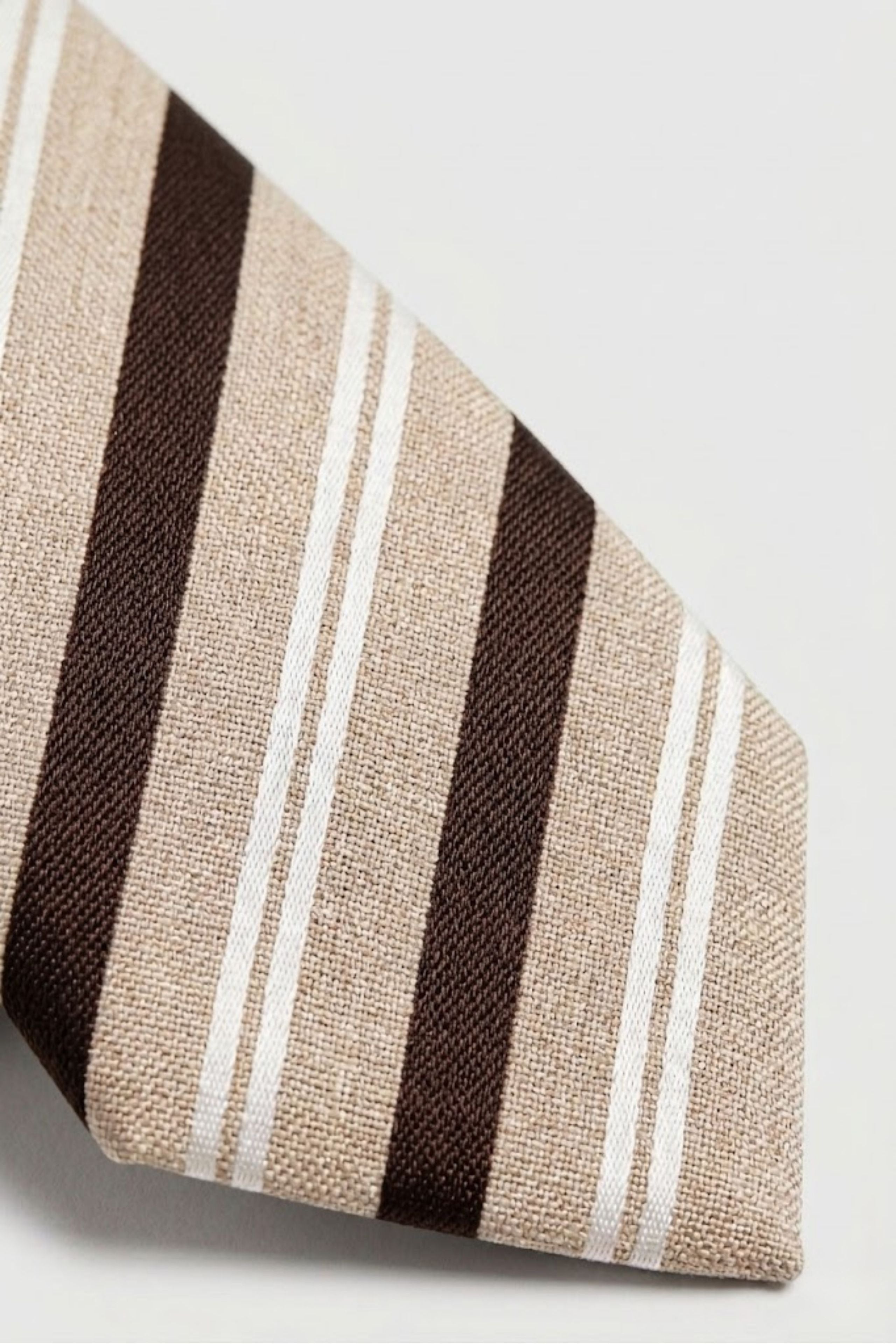 Cravate en Soie à Rayures - -