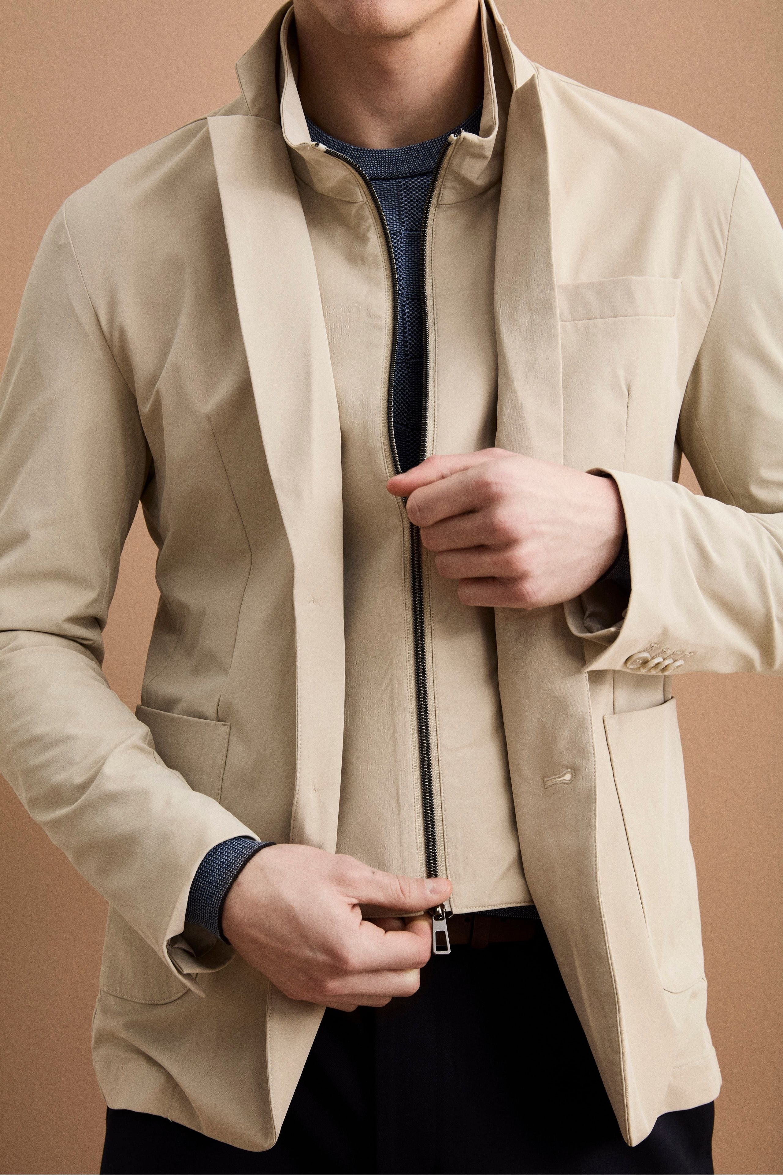 Giacca Tecnica Foderata con Corpetto - GHIACCIO