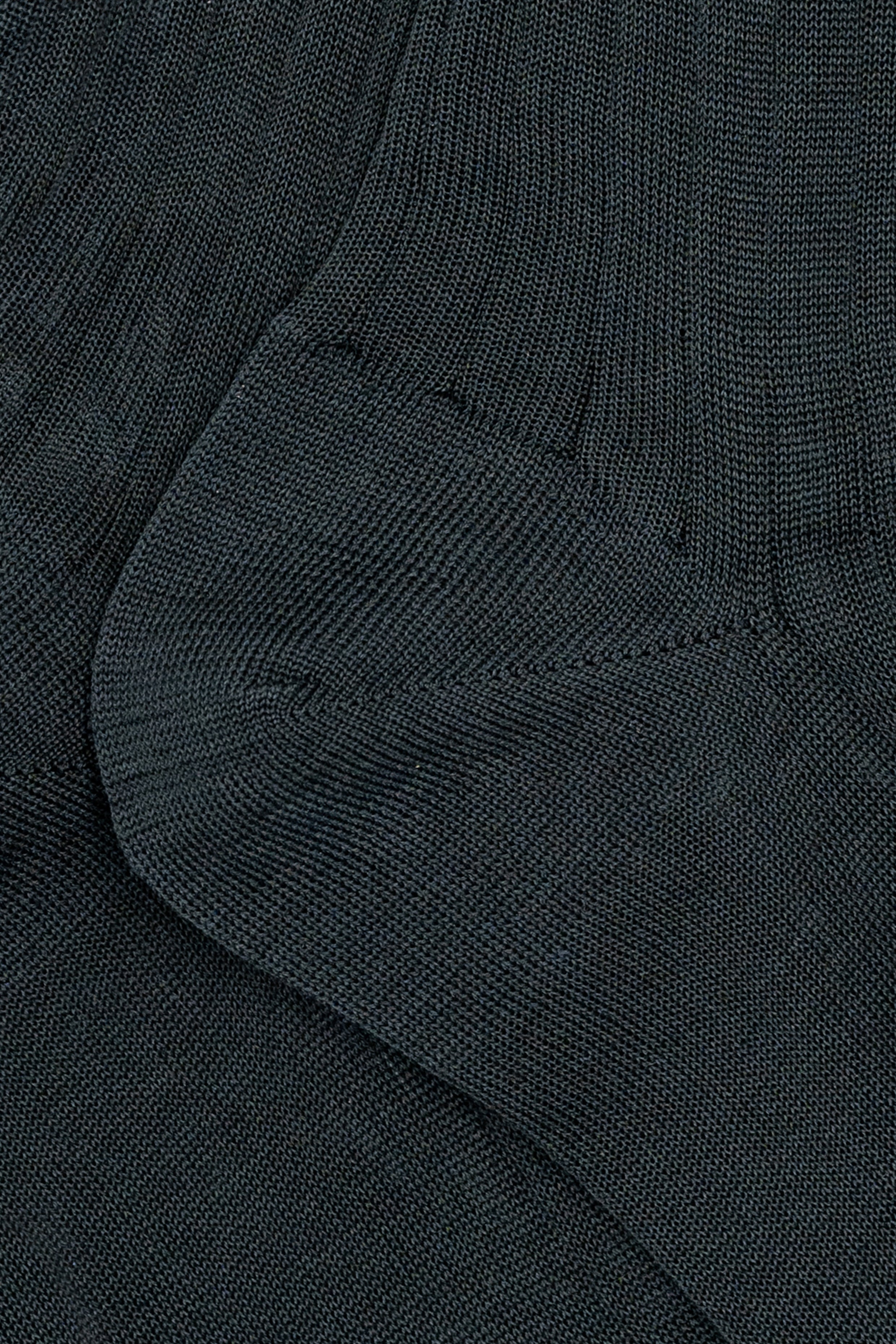 Calze Lunghe a Coste in Filo di Scozia - ANTRACITE