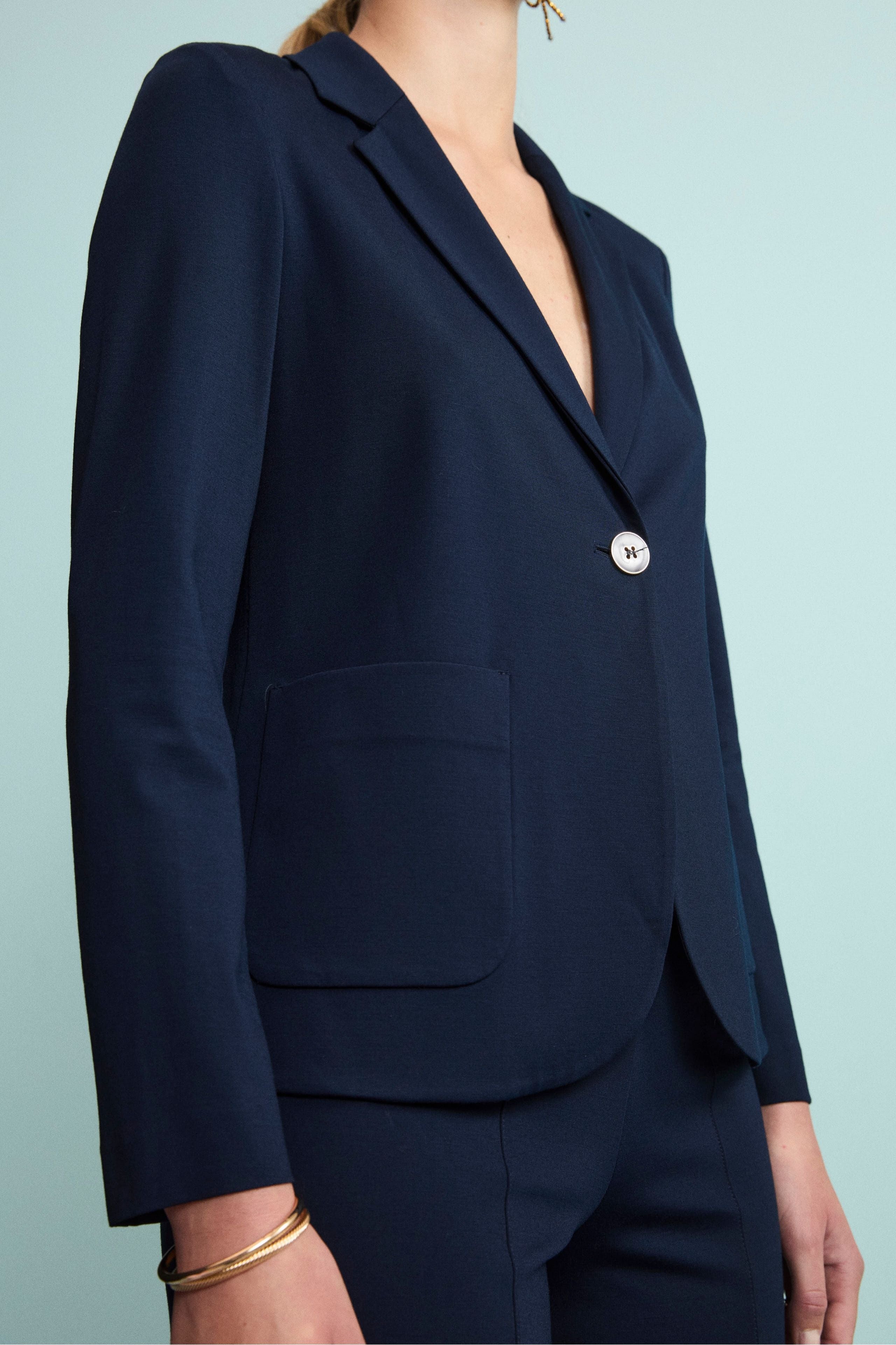 Blazer Elegante in Jersey - BLU