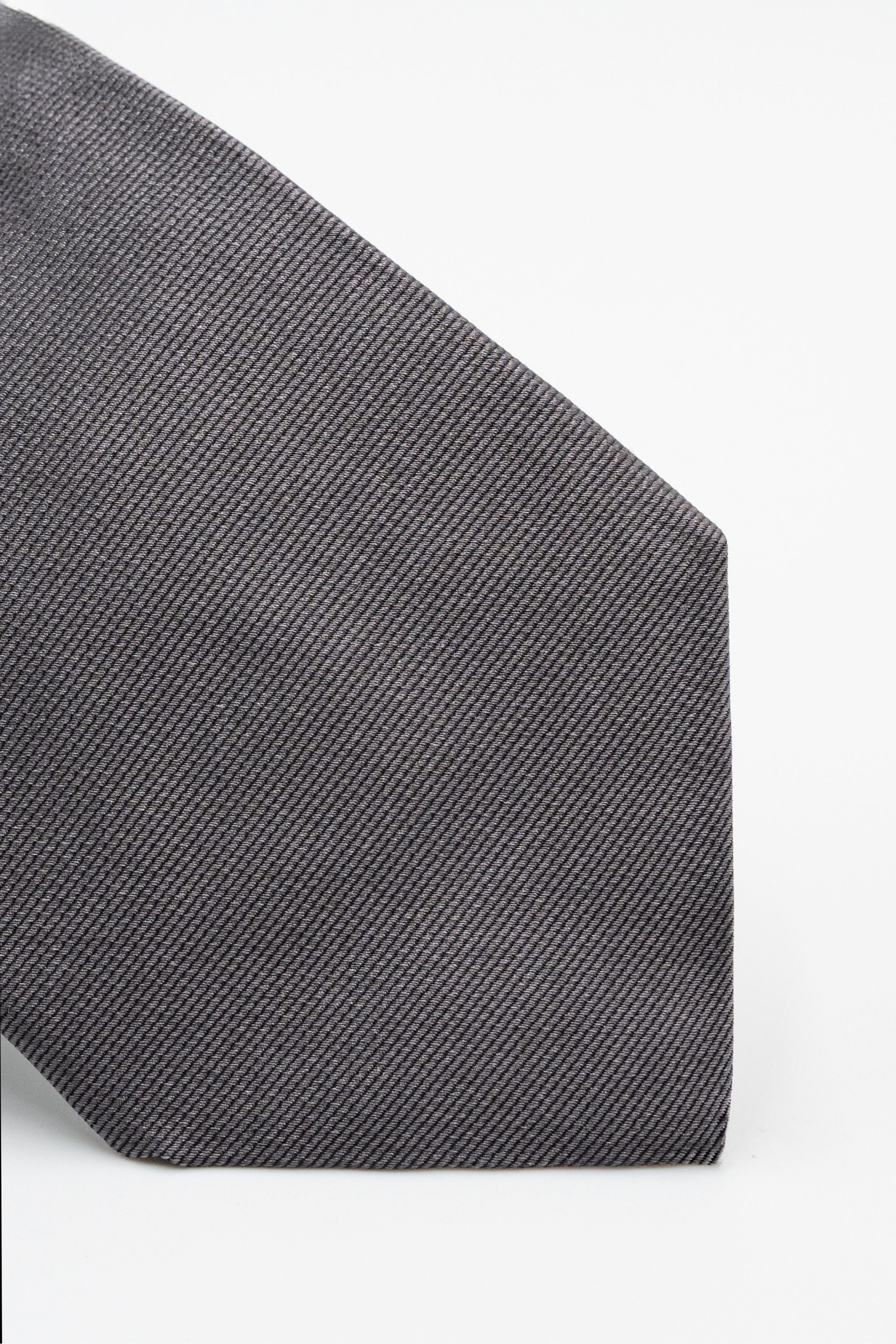 Silk Tie - Charcoal grey