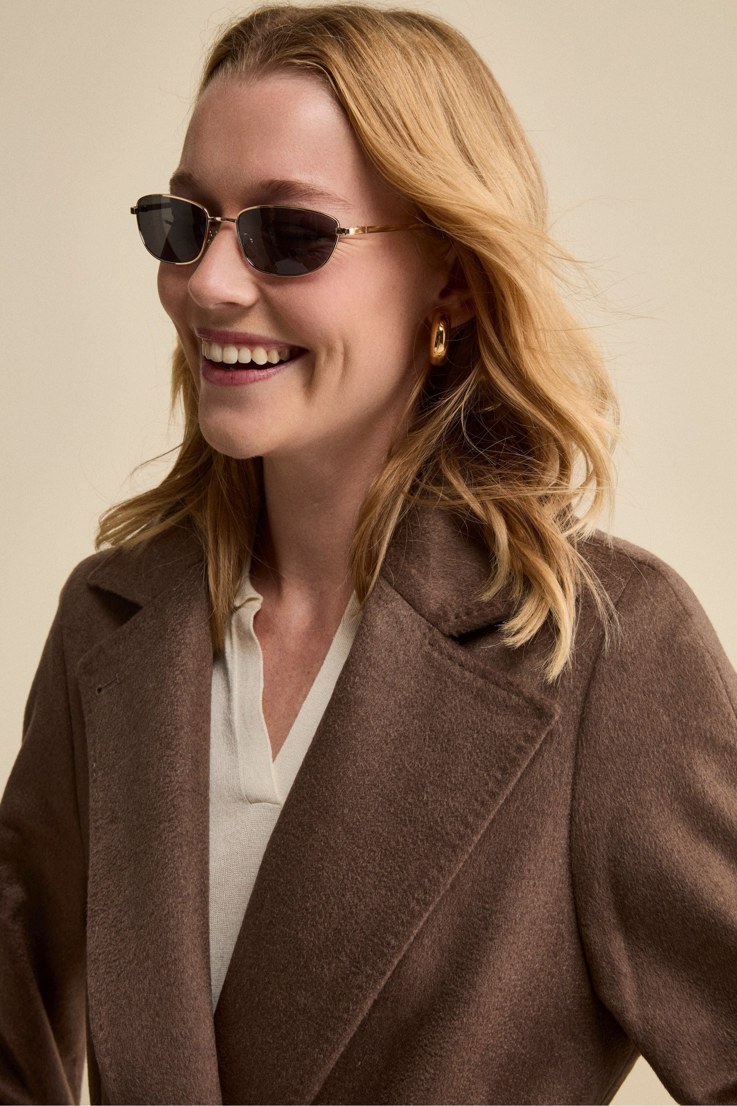 Cappotto Vestaglia Lungo in Puro Cashmere - NOCCIOLA