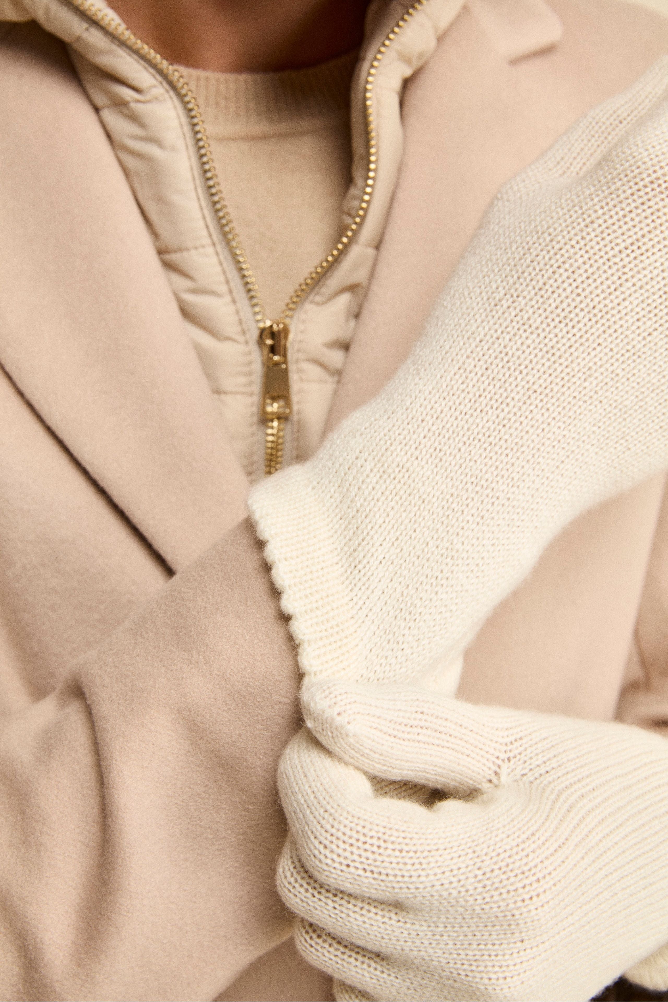 Cashmere gloves - CREAM