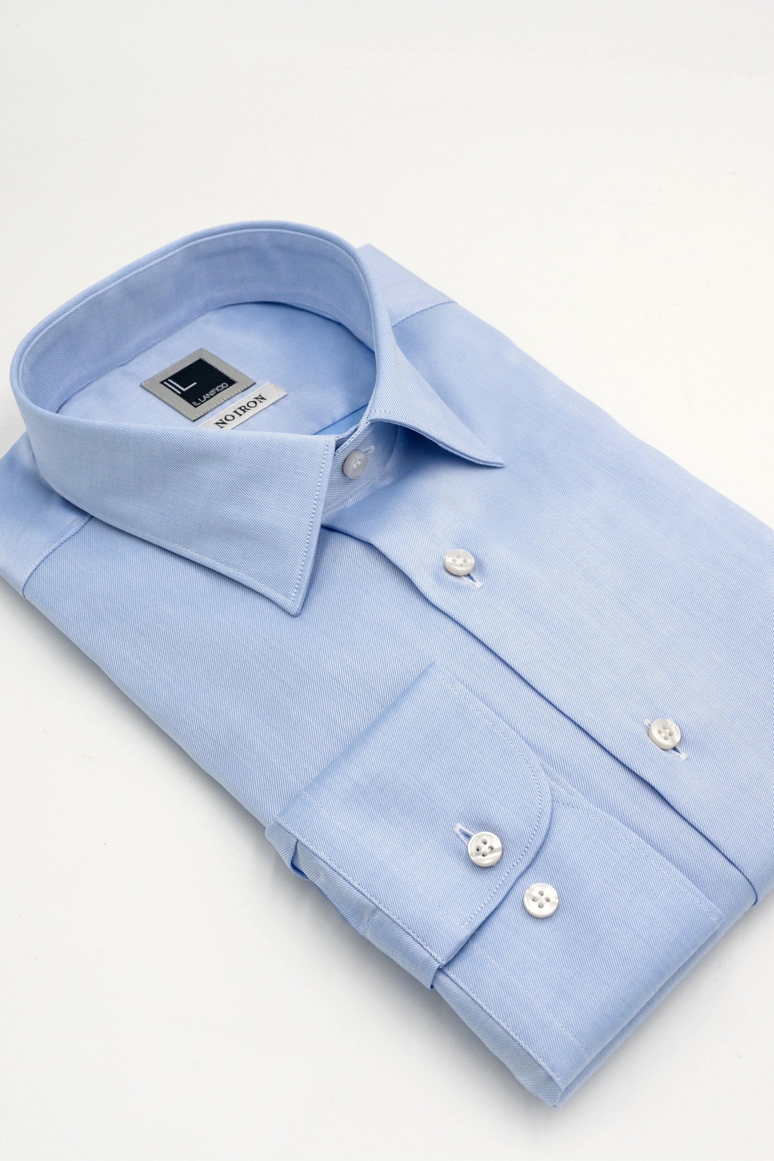 Regular Fit Twill Shirt No Iron - Light blue