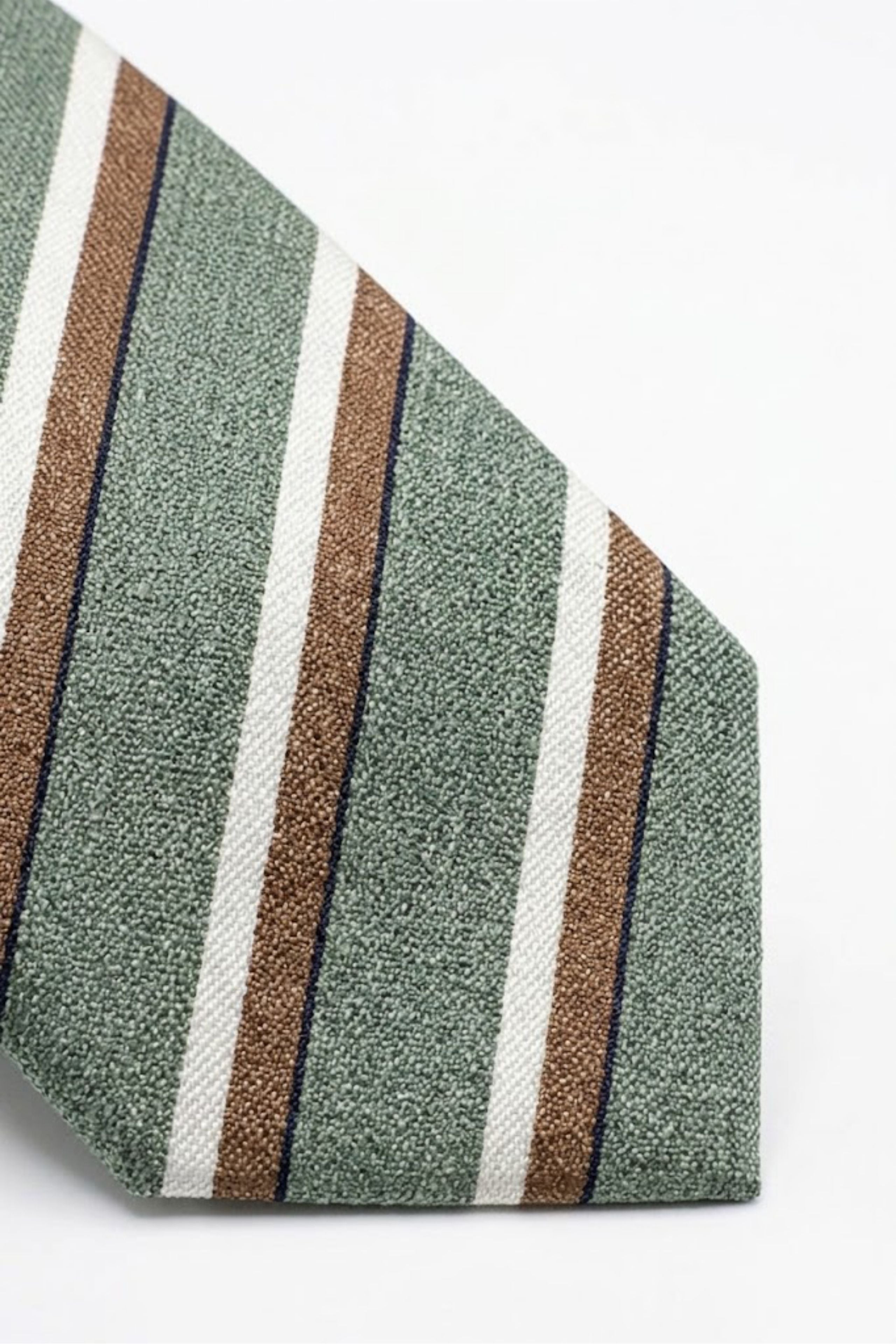 Cravate en Soie à Double Rayure - -