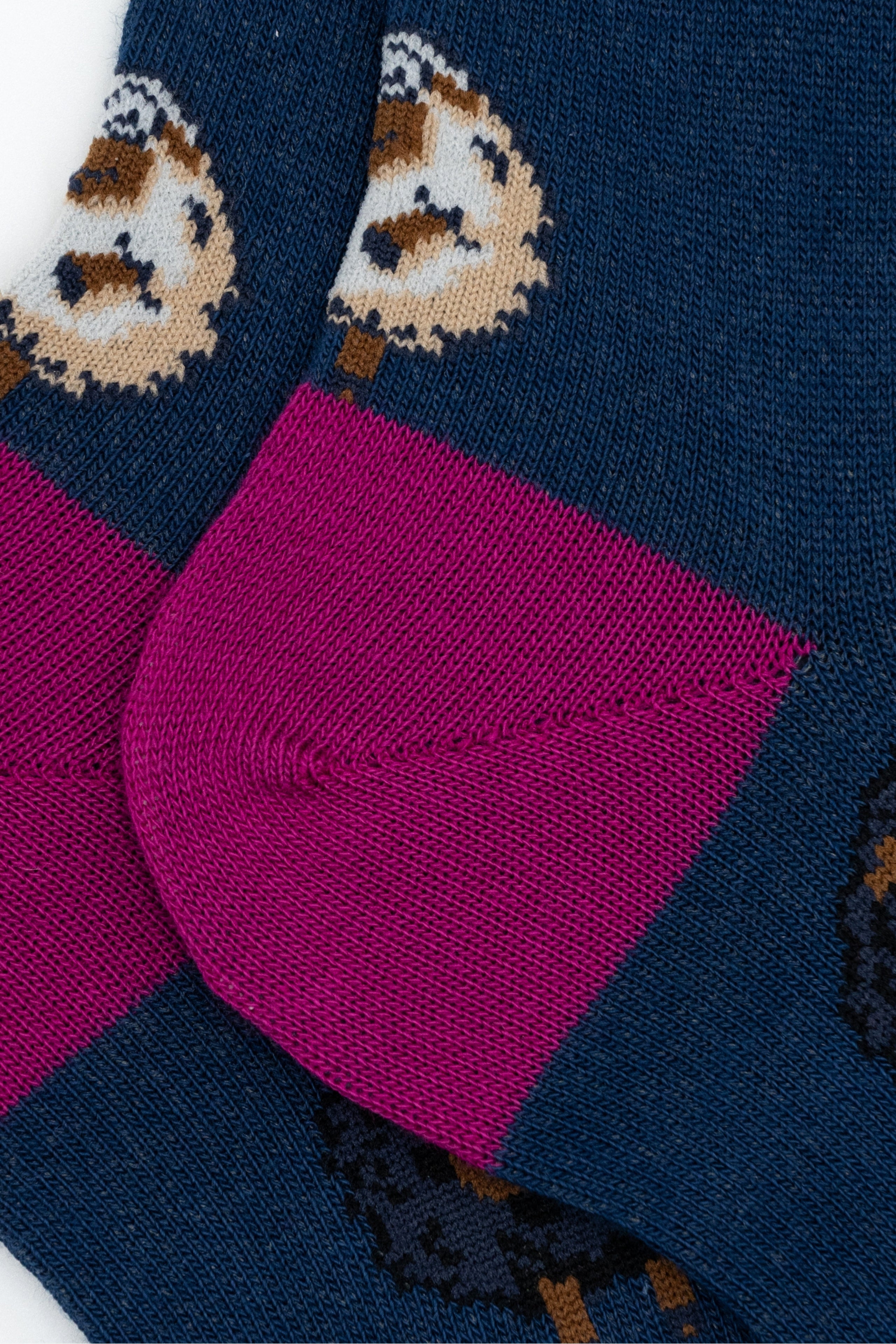 Short Socks with Sheep Pattern - BLUE