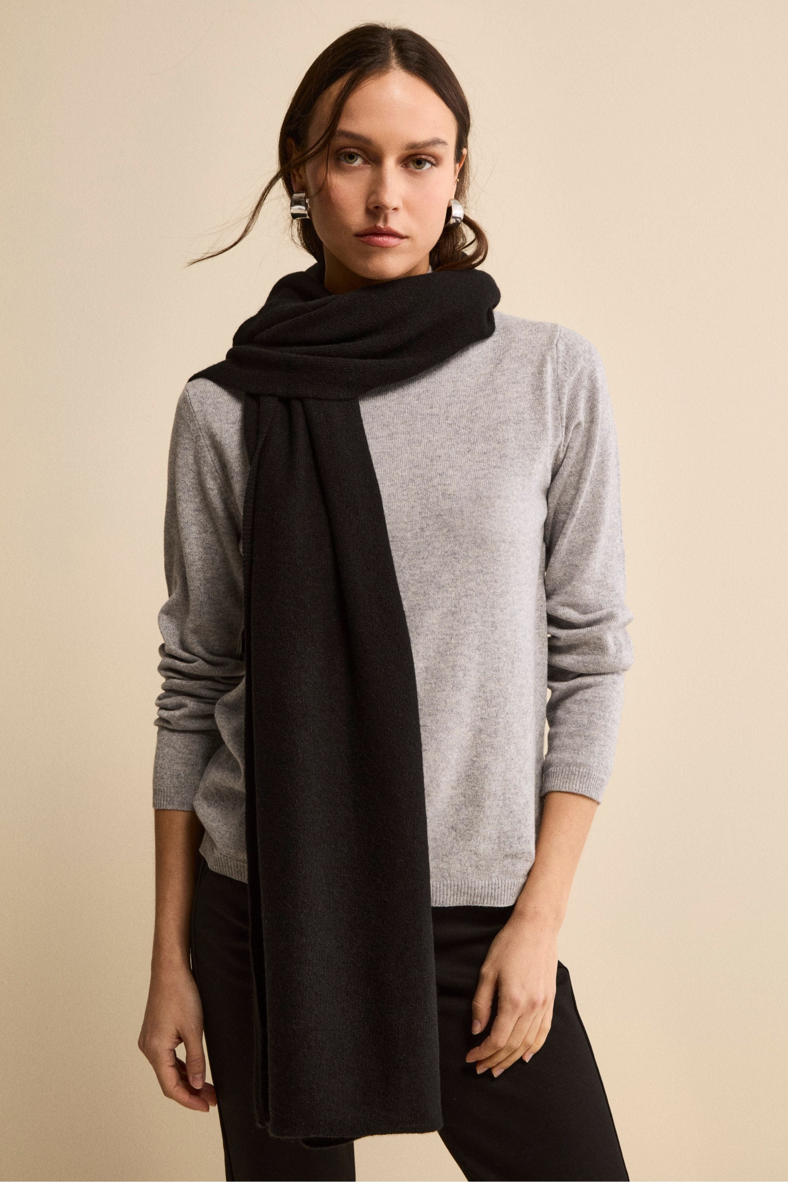 Cashmere scarf - Medium grey