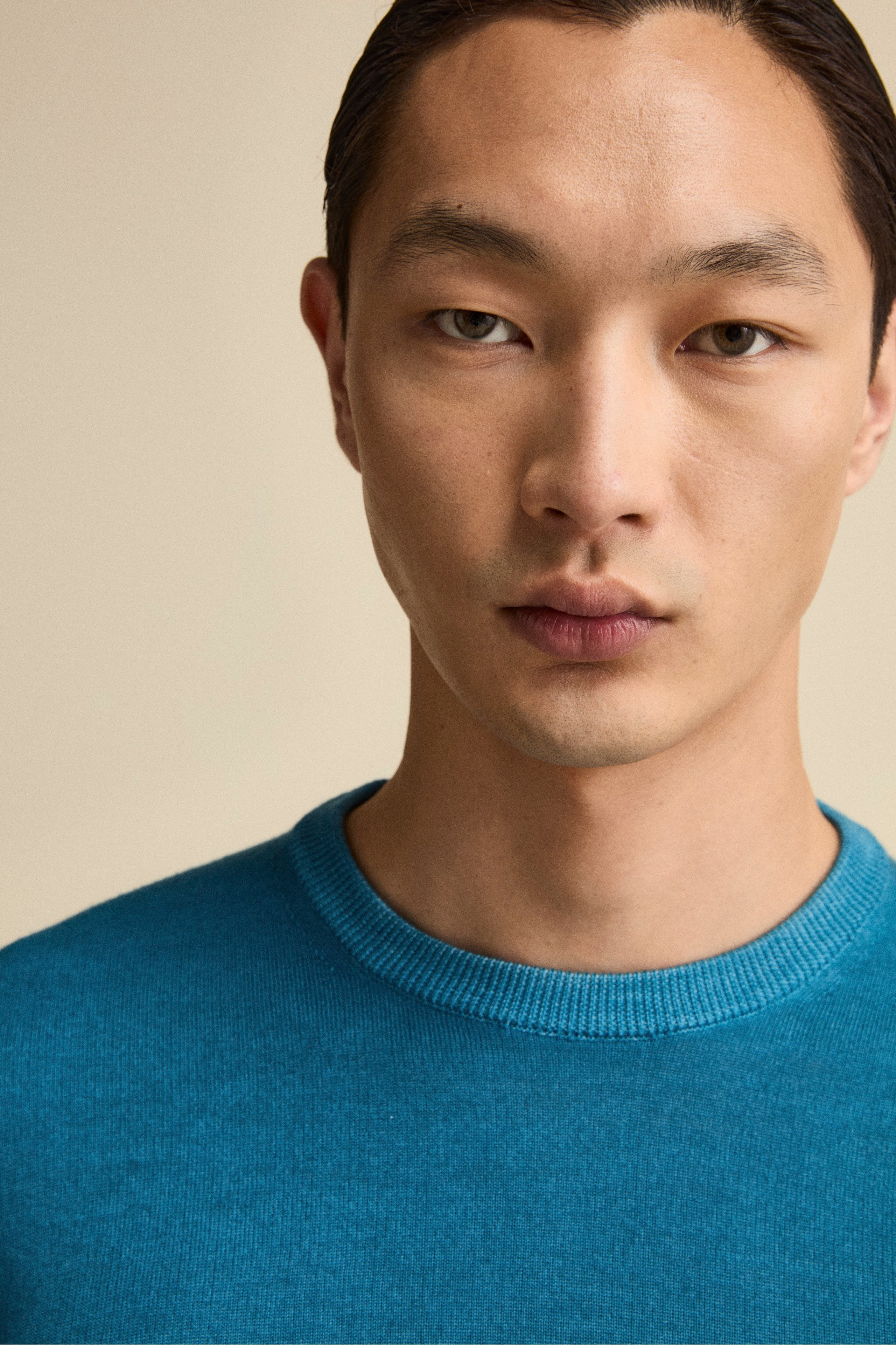 Extrafine Merino Wool Crew Neck - Air force blue