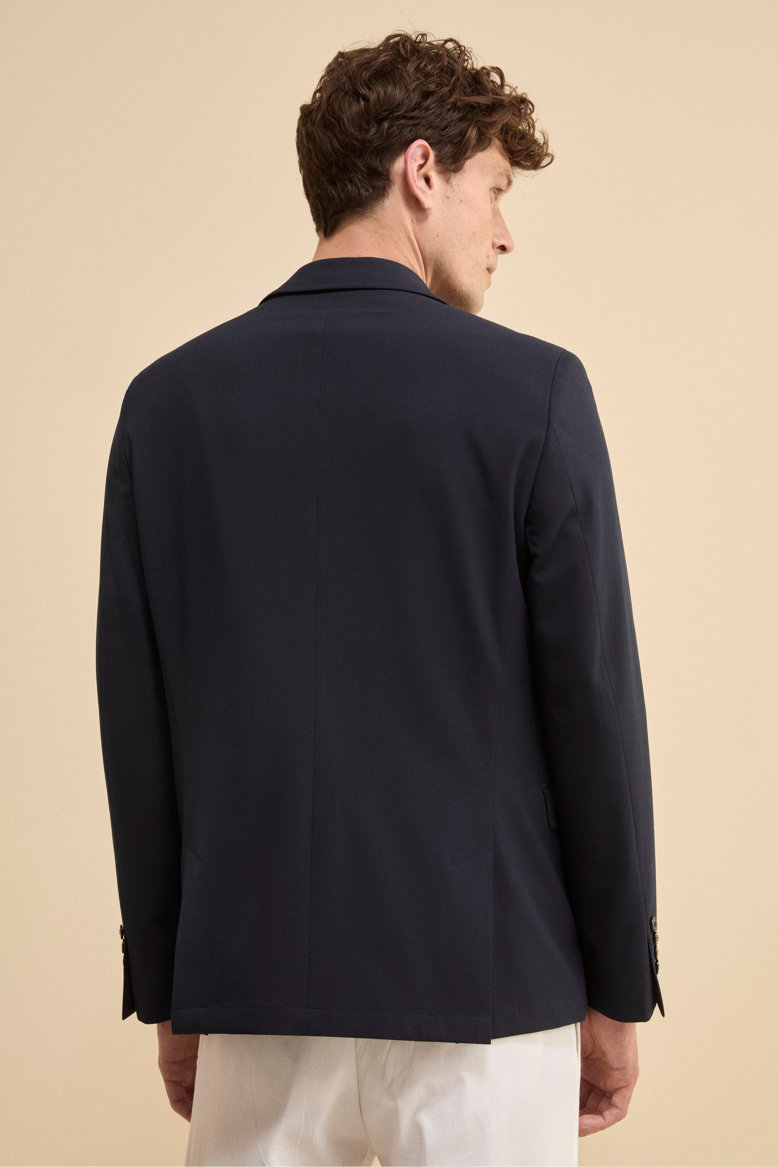 Giacca Travel Monopetto Elasticizzata - BLU