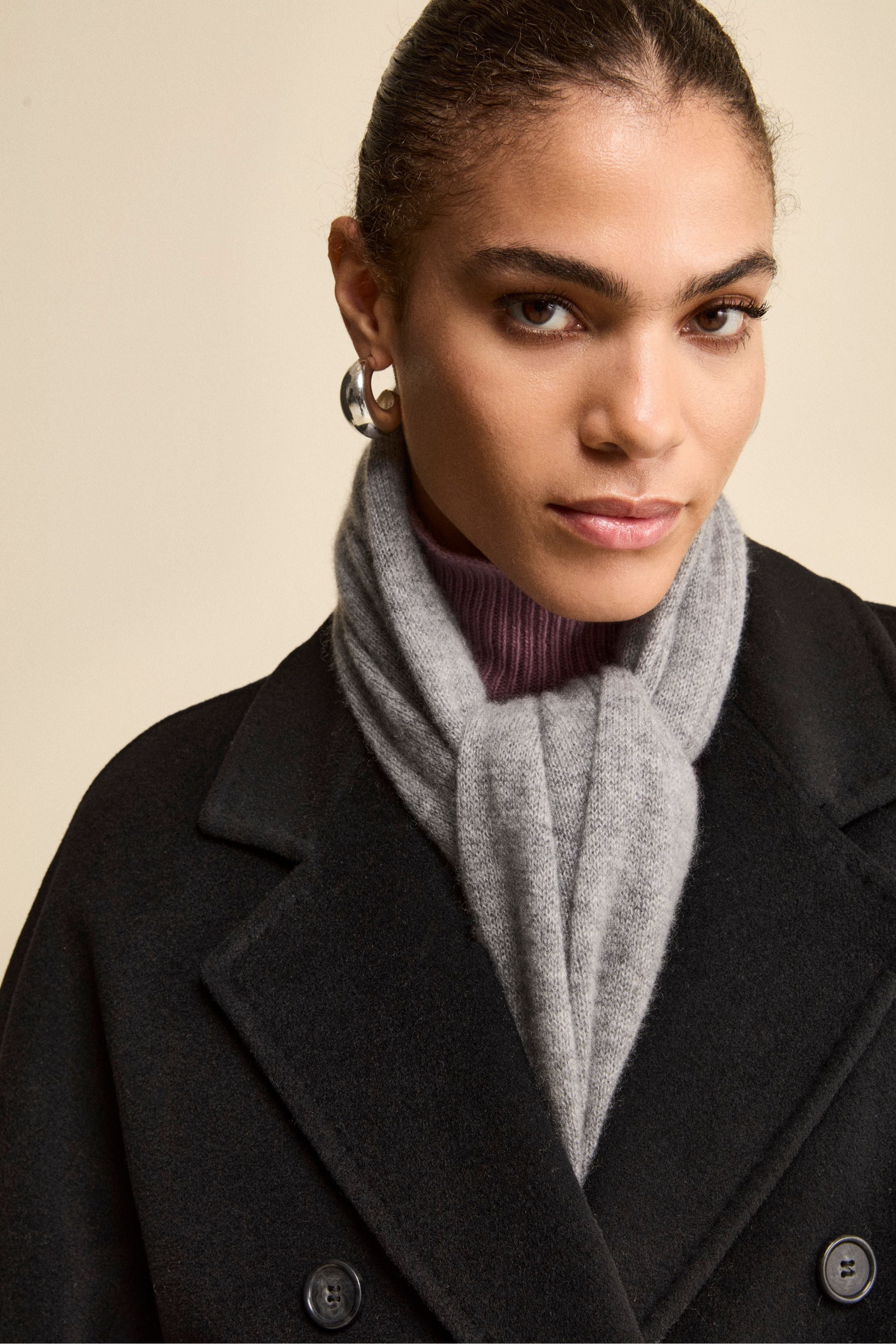 Cashmere scarf - Medium grey