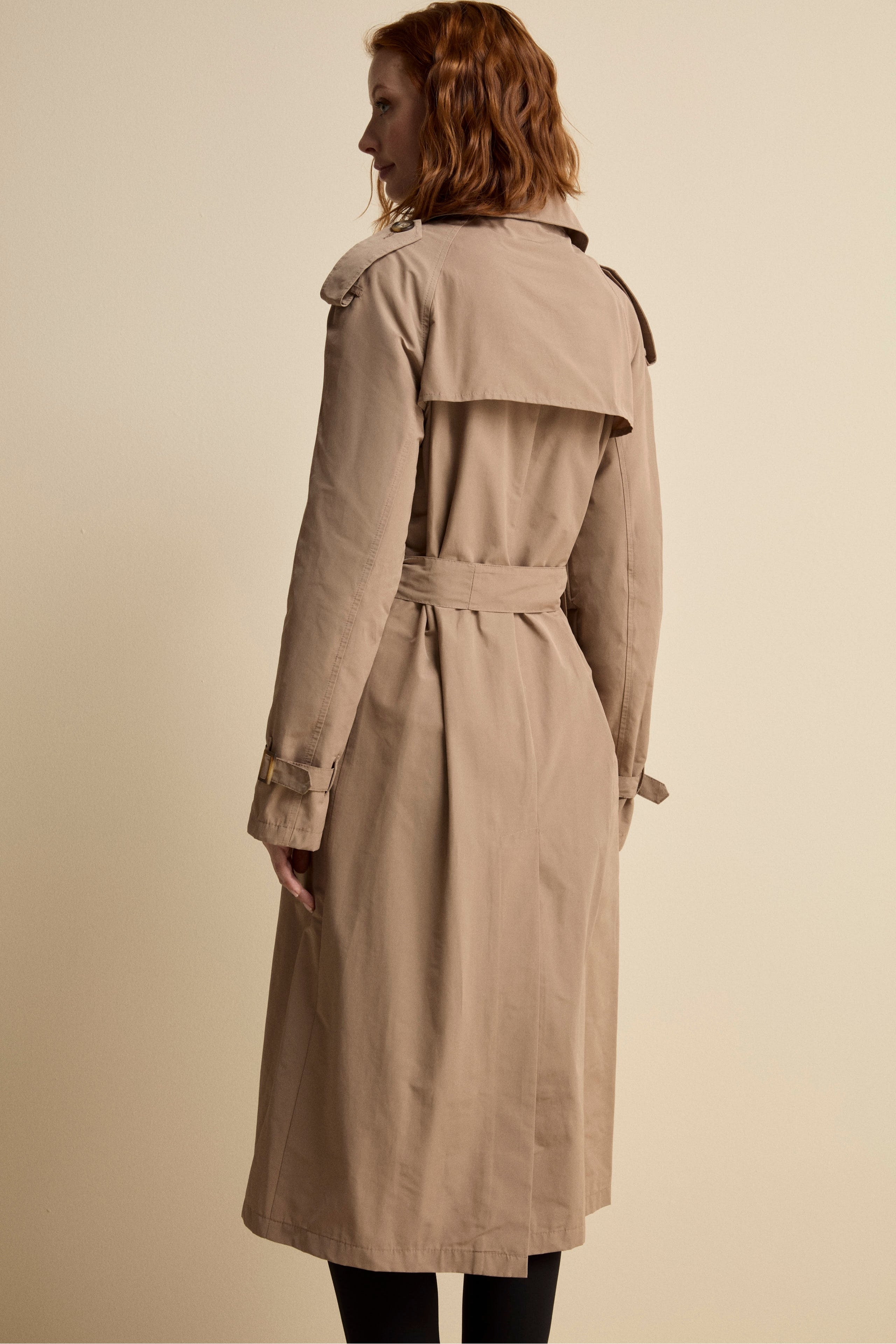 Trench Lungo Doppiopetto con Cintura - CAMMELLO