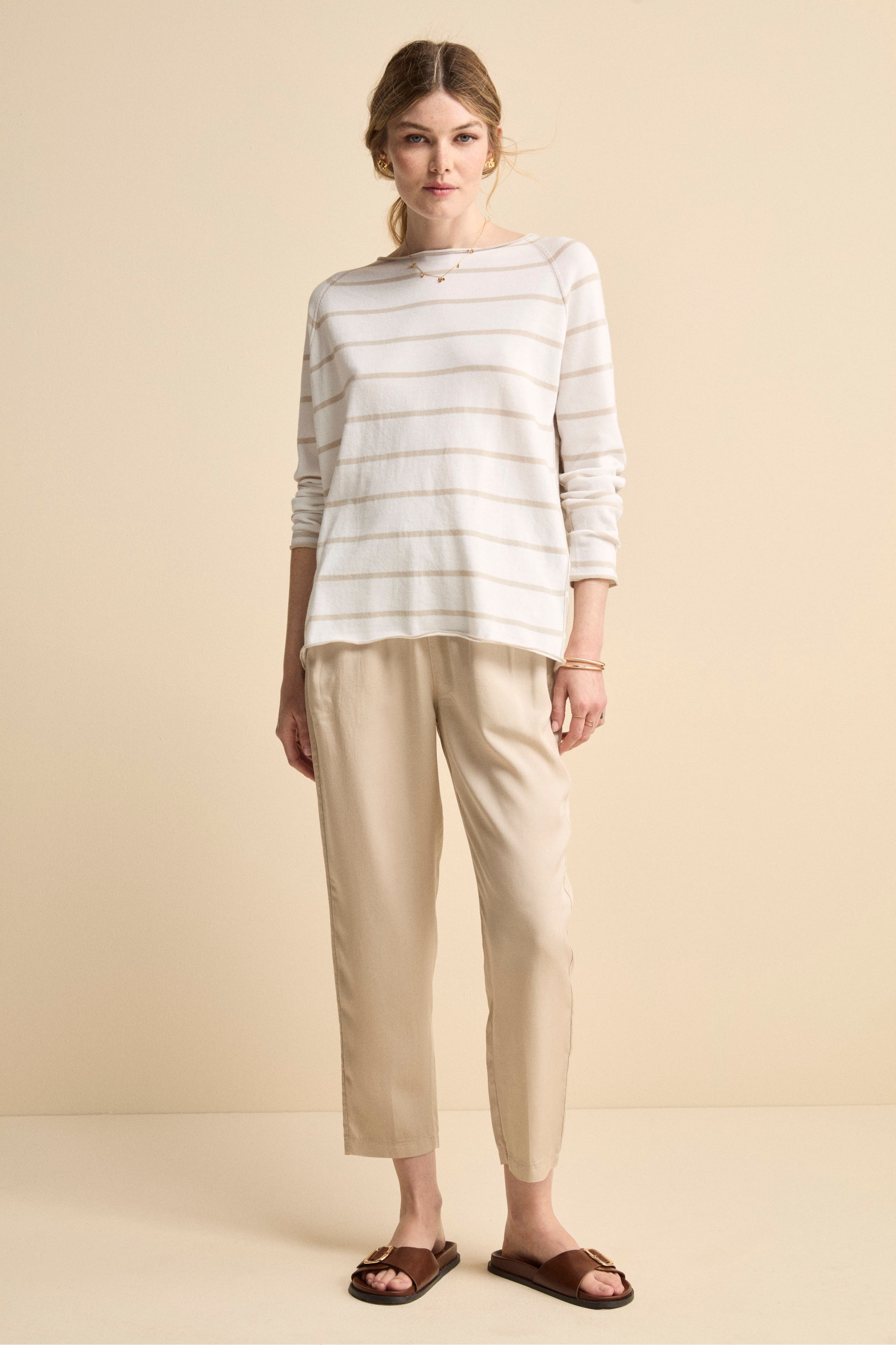 Pantalone Morbido in Tencel - SABBIA