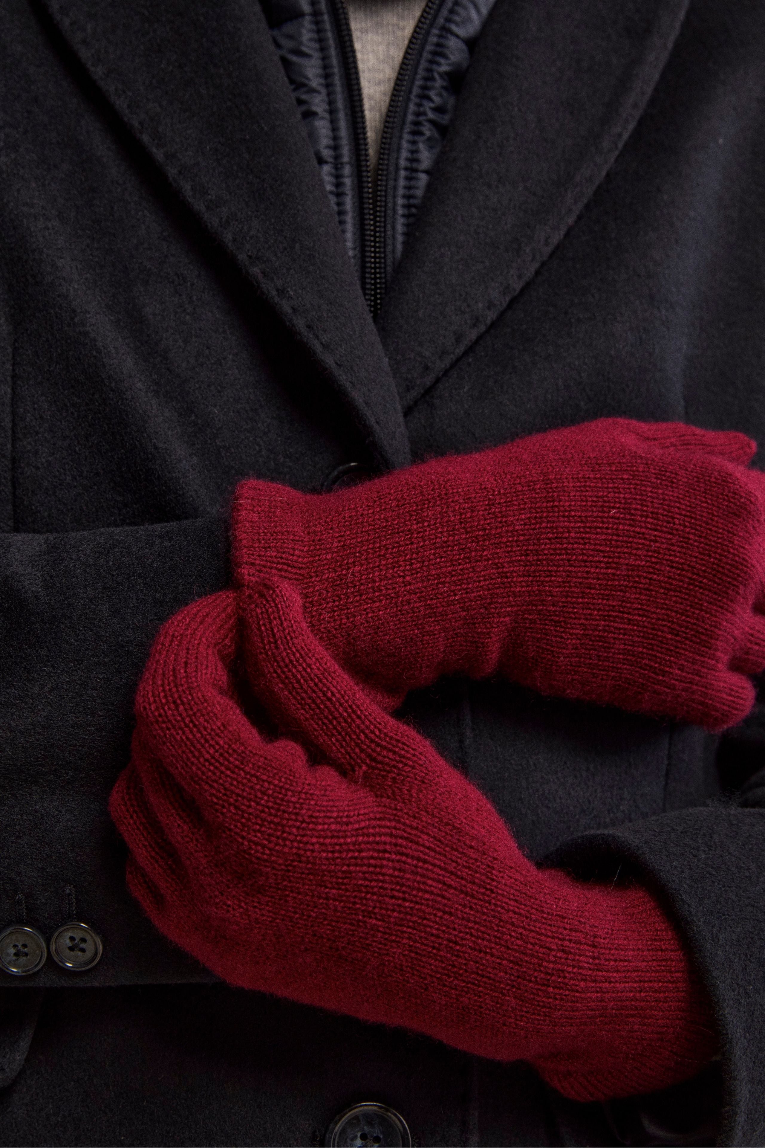Cashmere gloves - Burgundy