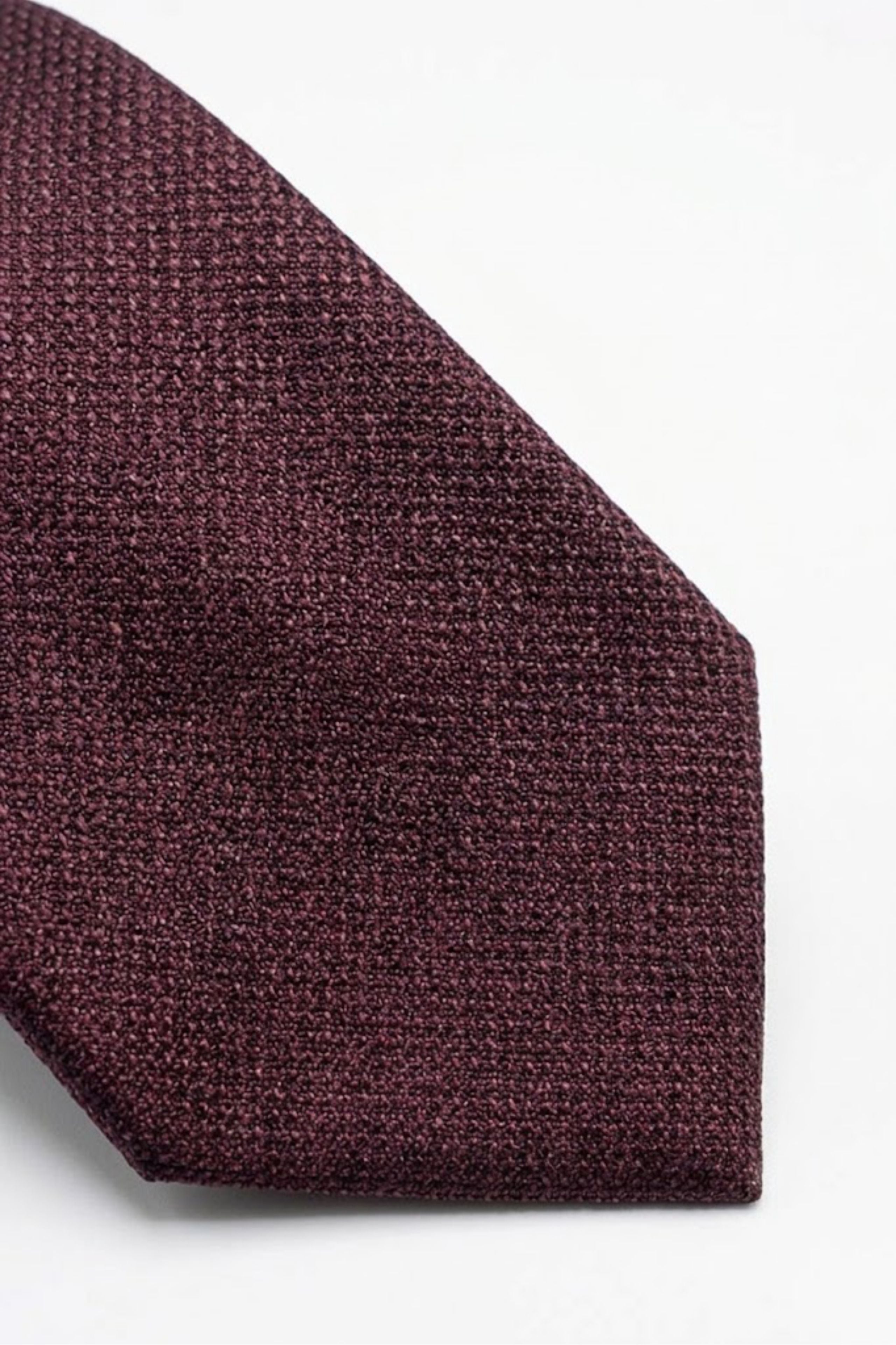 Cravate Jacquard Élégante en Soie - Bourgogne