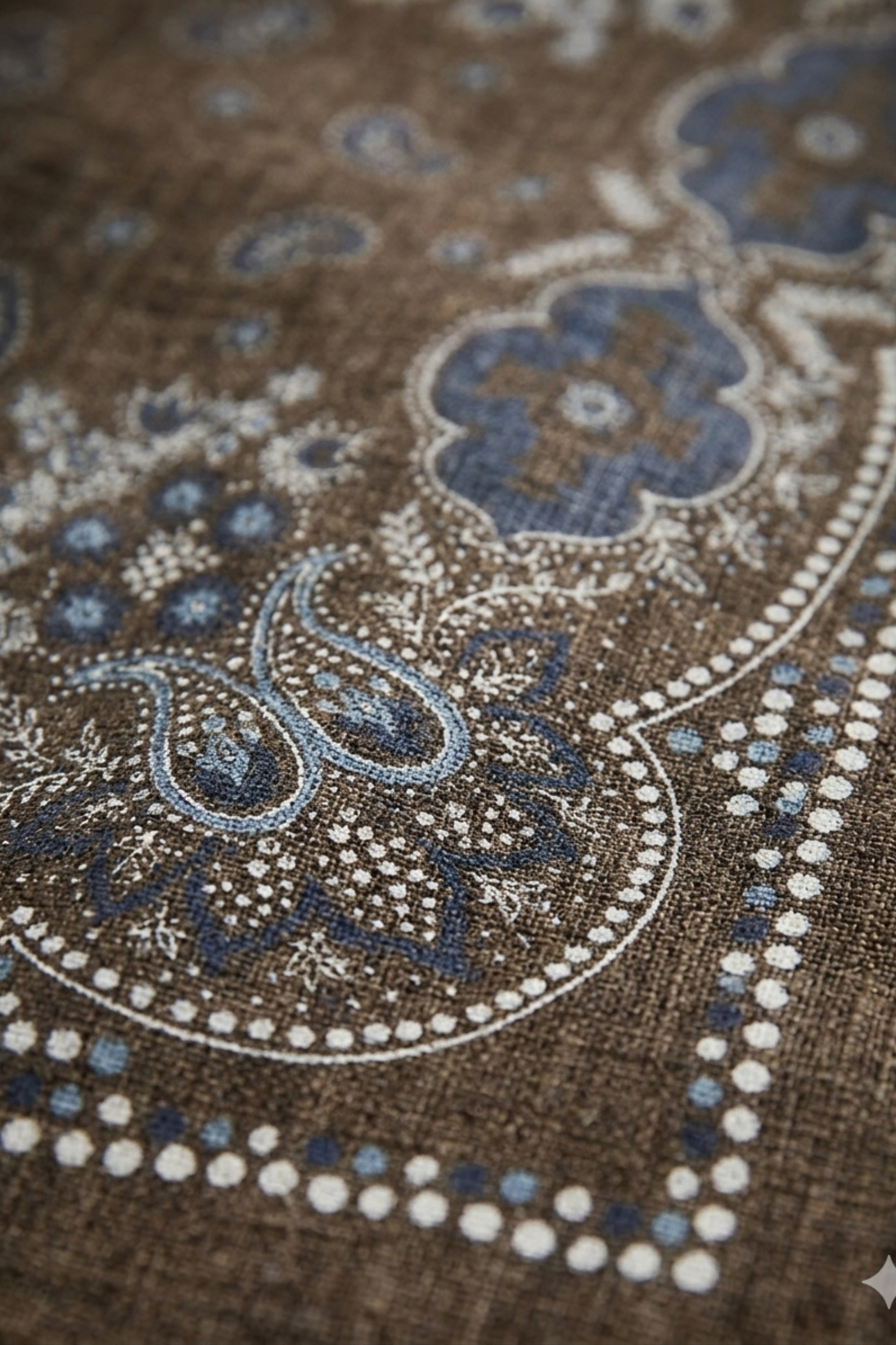 Baumwolltuch mit Print-Muster - Braunes Muster