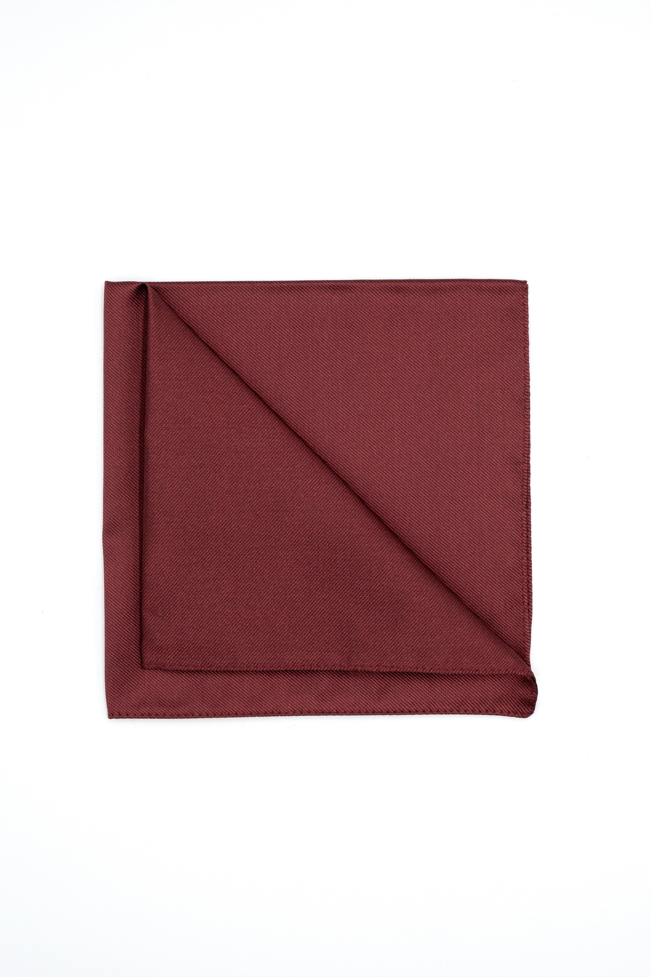 Pocket Square in Pure Silk - Burgundy