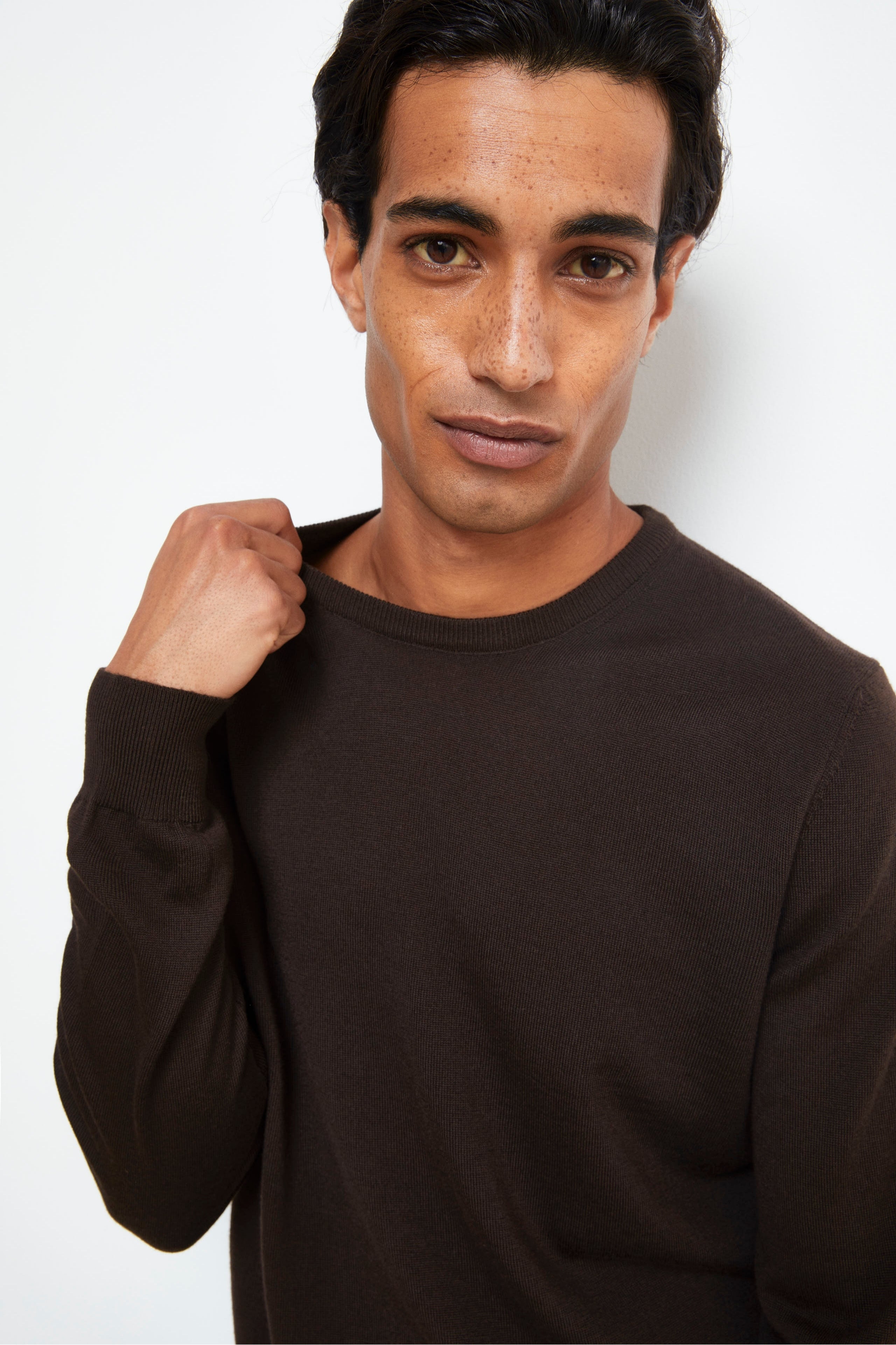 Pullover Girocollo in Lana Merino - CUOIO