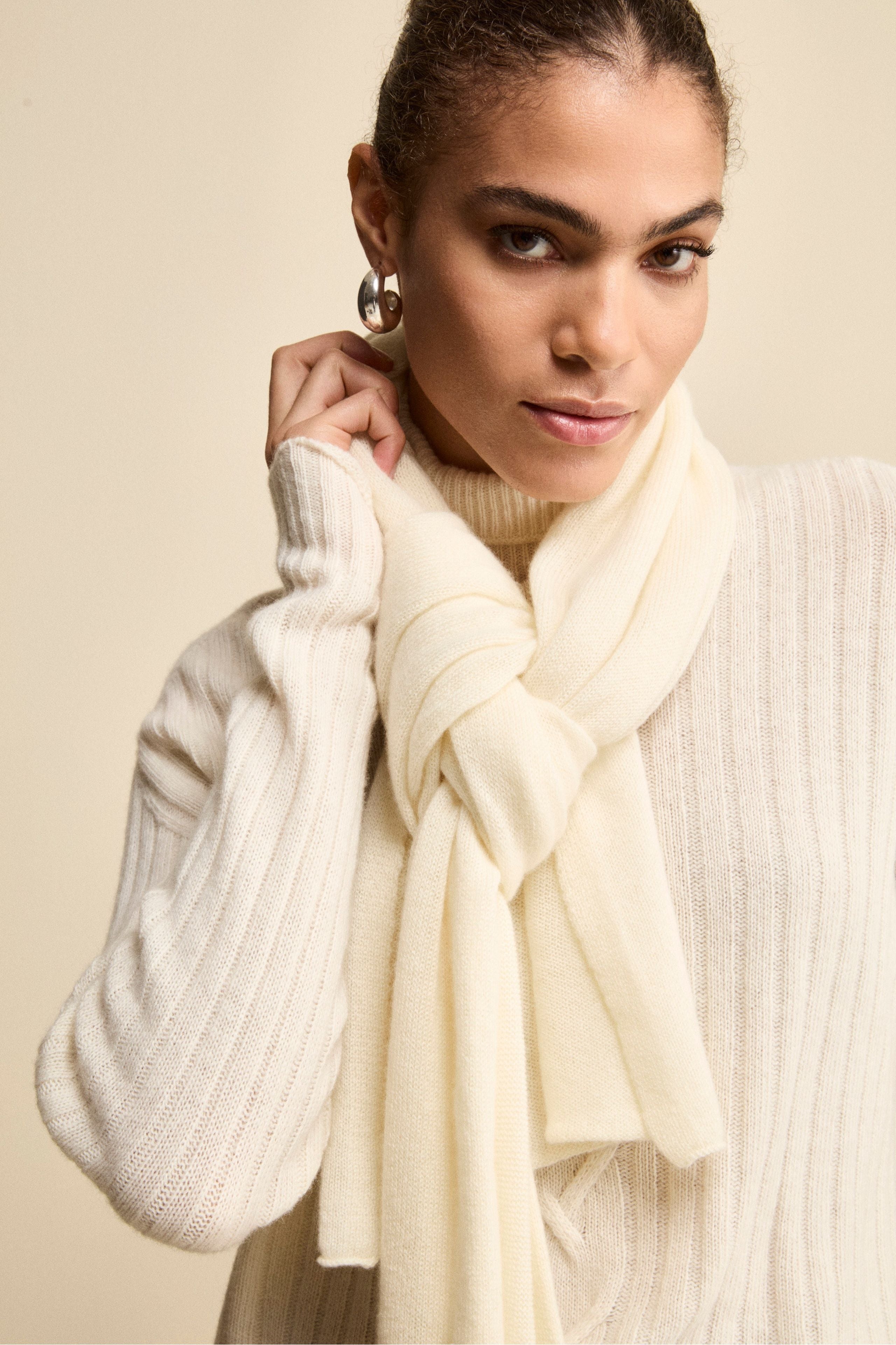 Cashmere scarf - CREAM