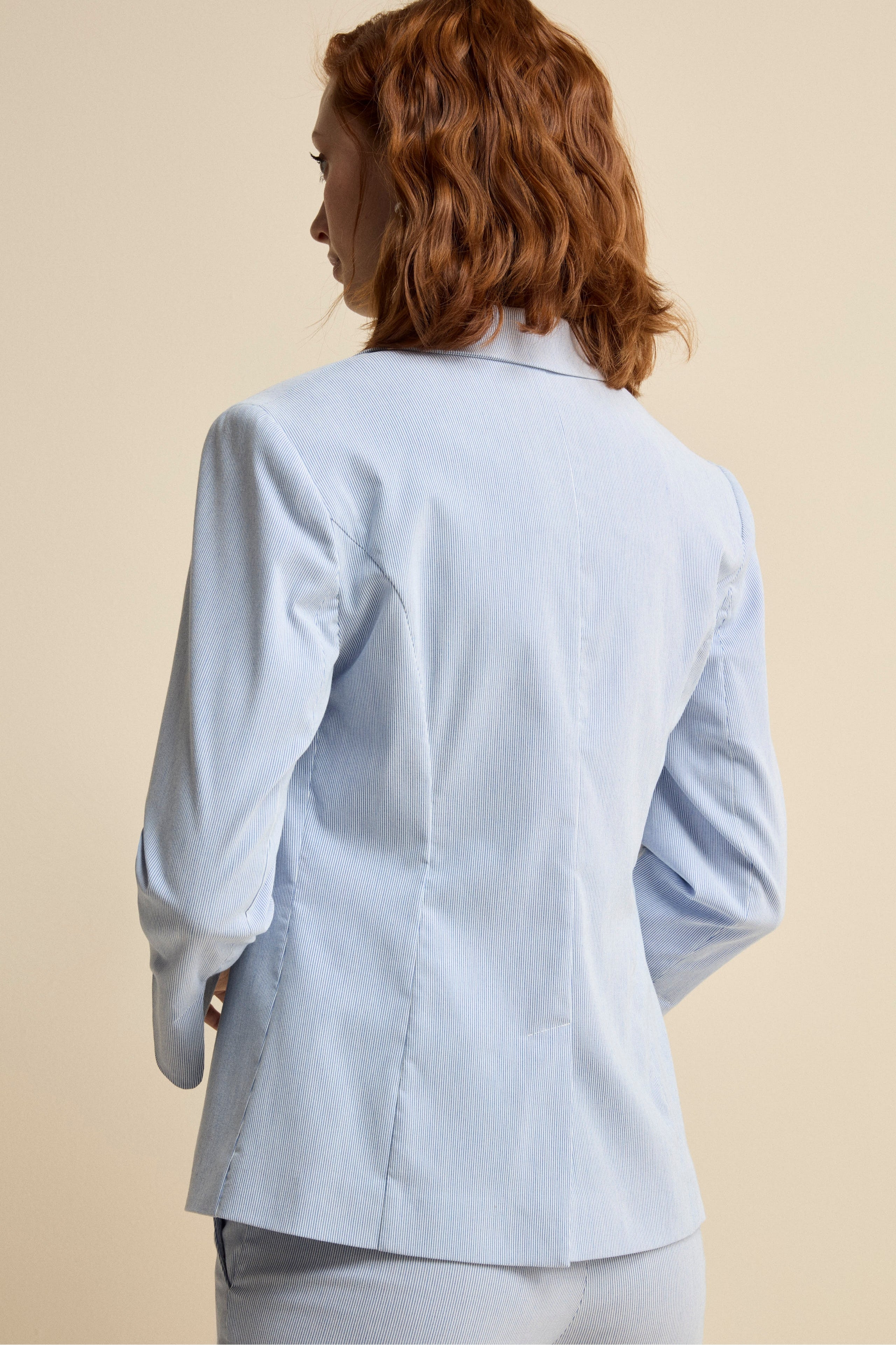 Giacca Fantasia in Bengalina - BLU RIGATO