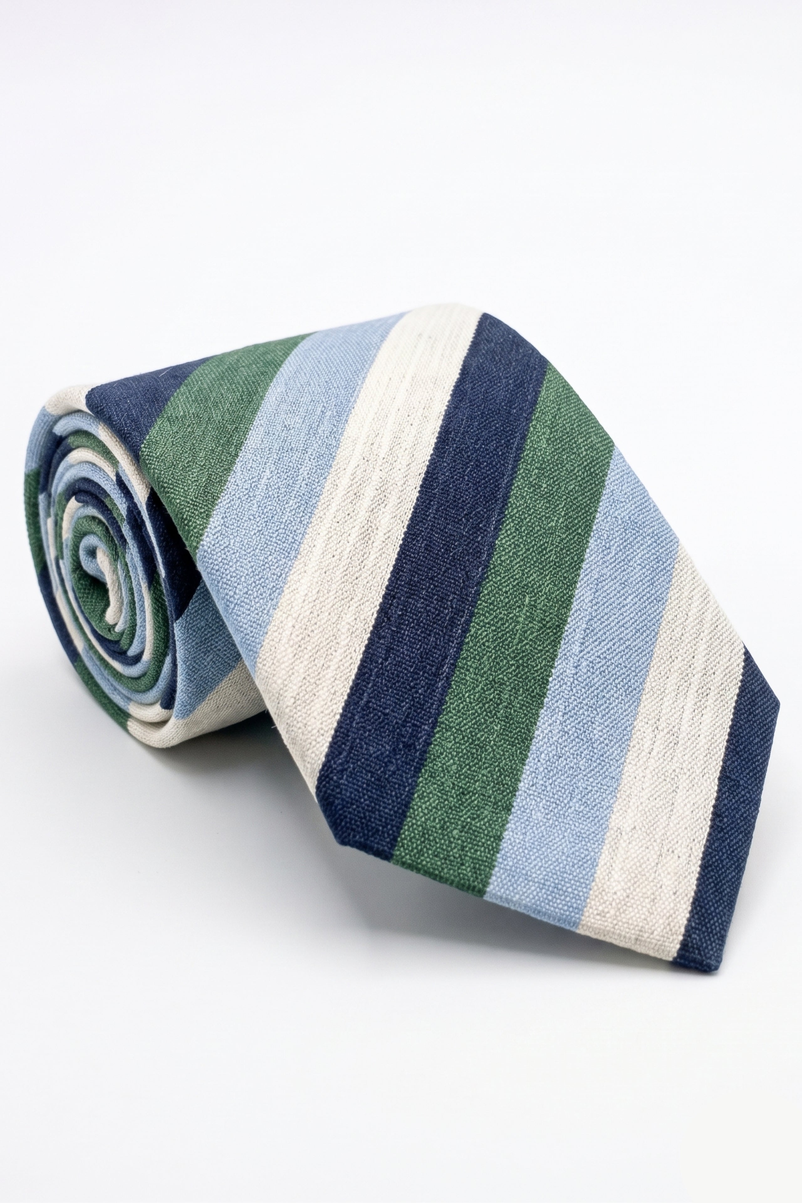 Cravate Casual en Soie à Rayures - -