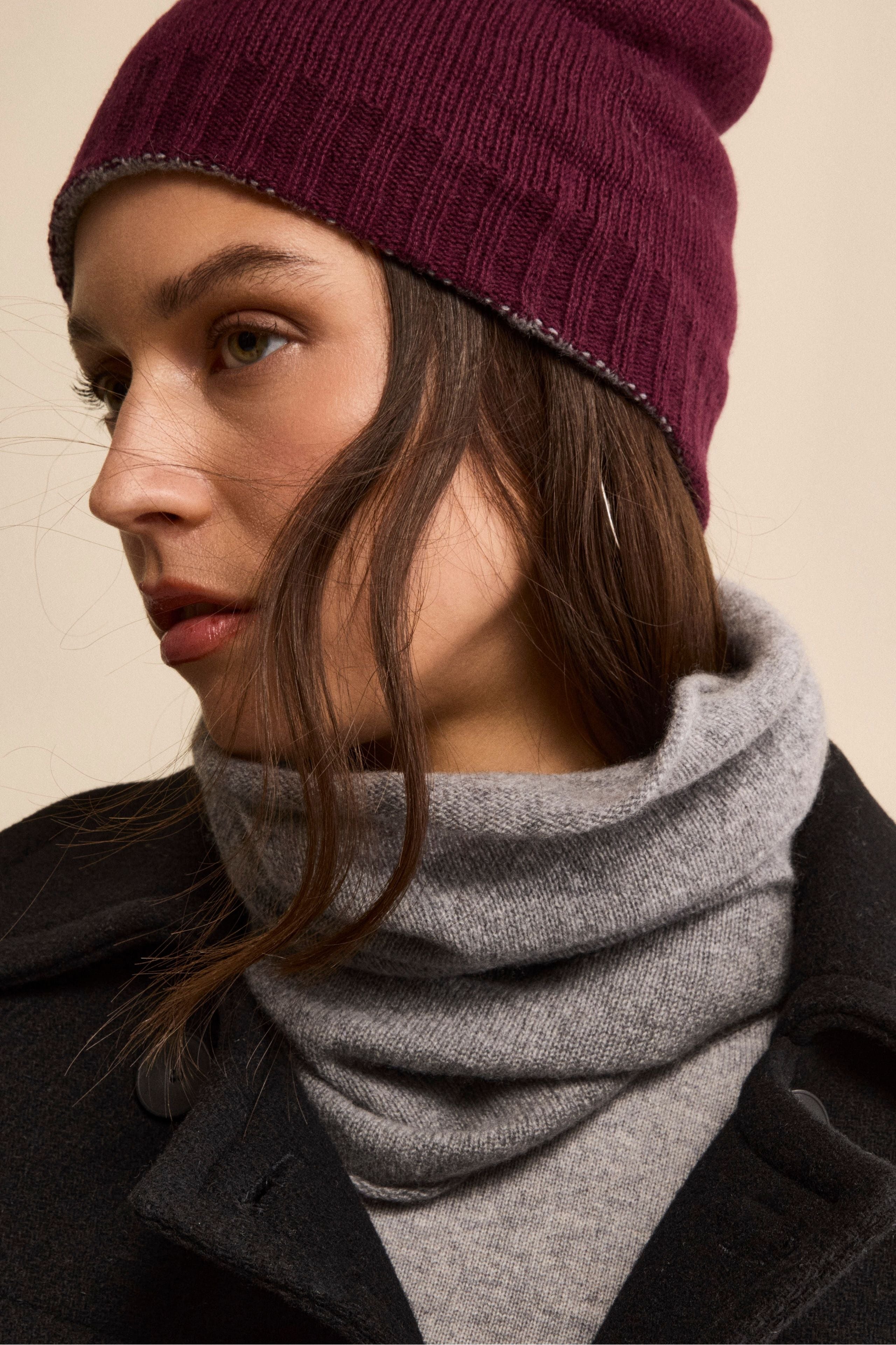 Cashmere knit collar - Grey