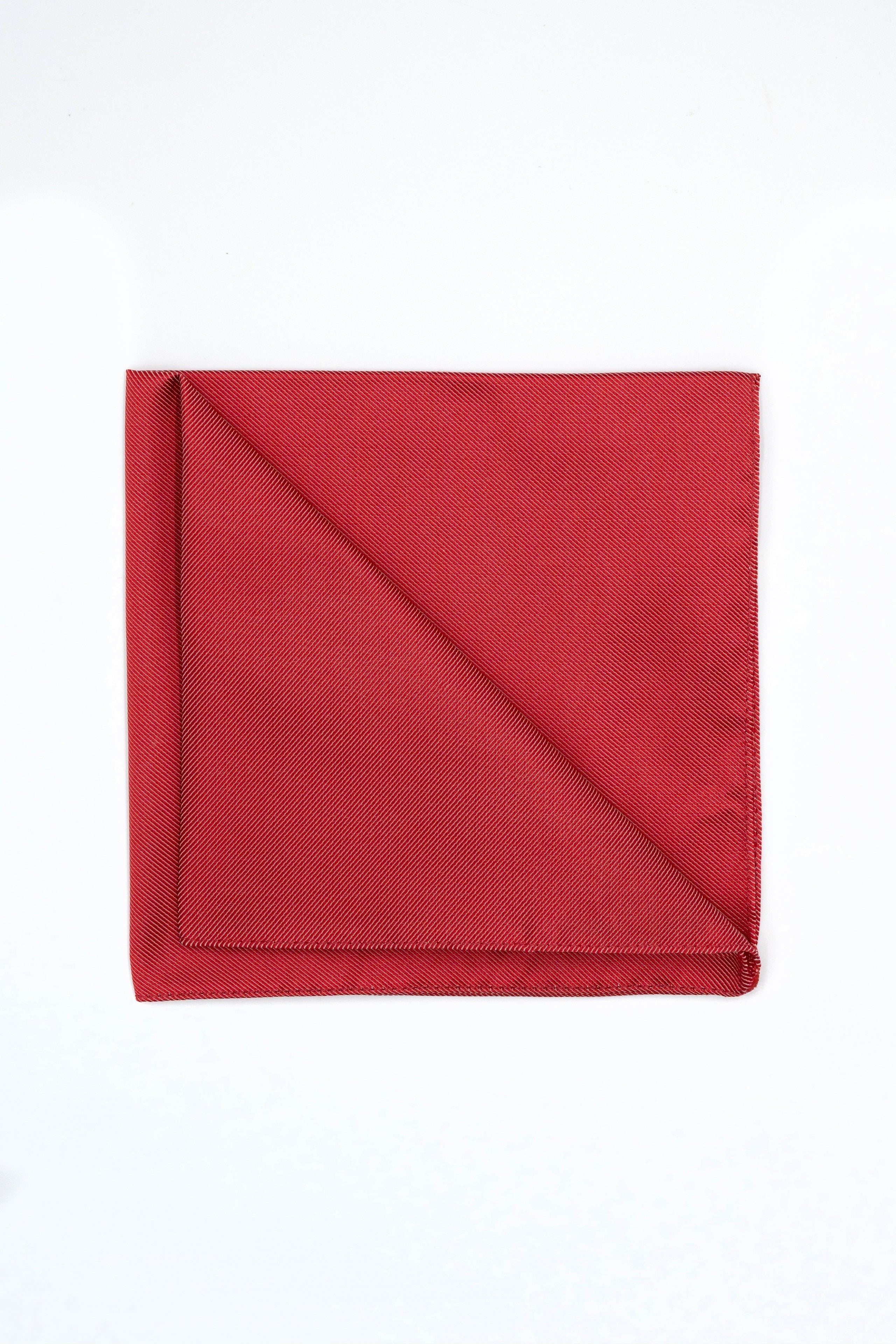 Pocket Square in Pure Silk - RED