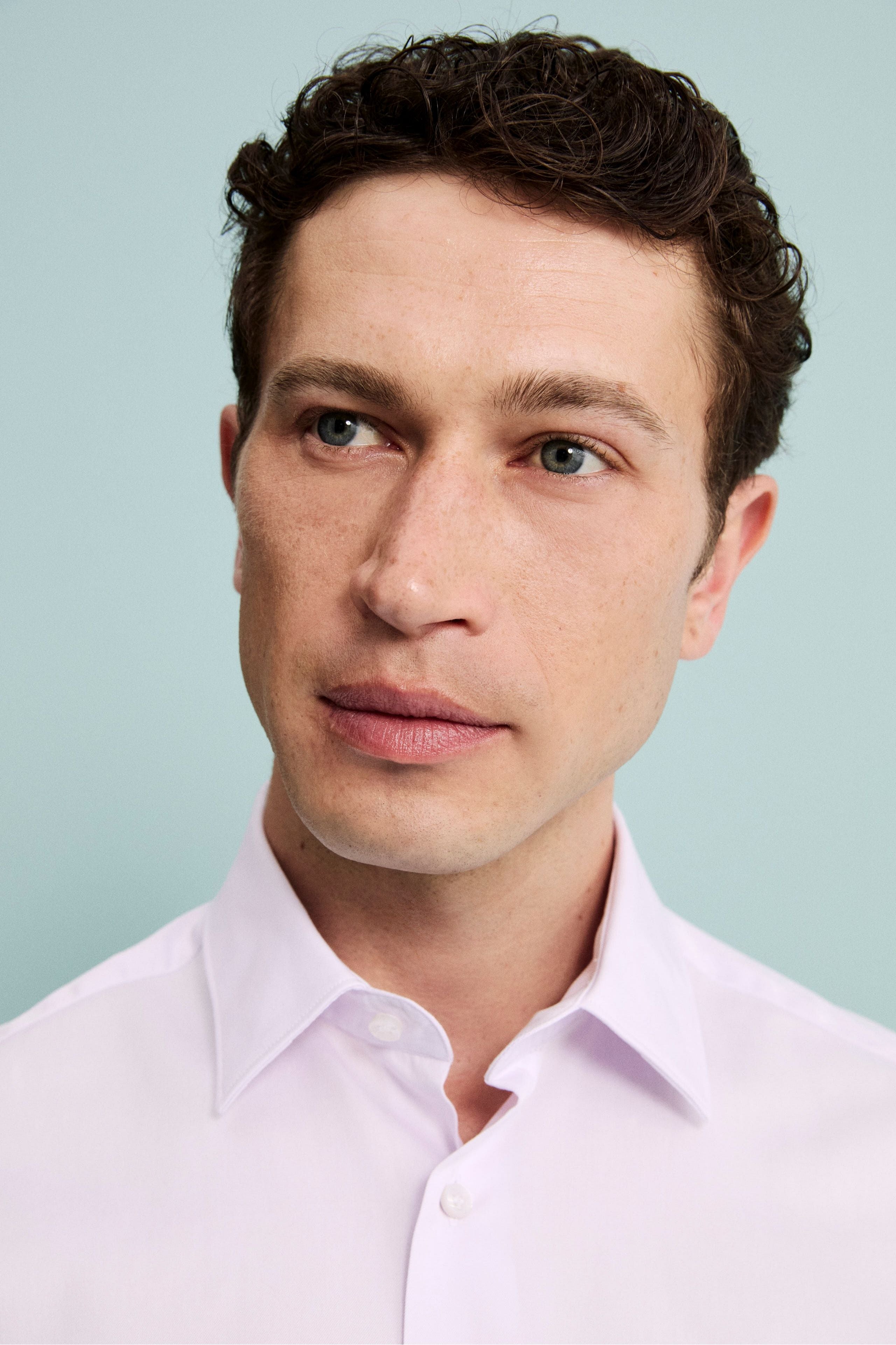 Camicia twill collo classico - ROSA