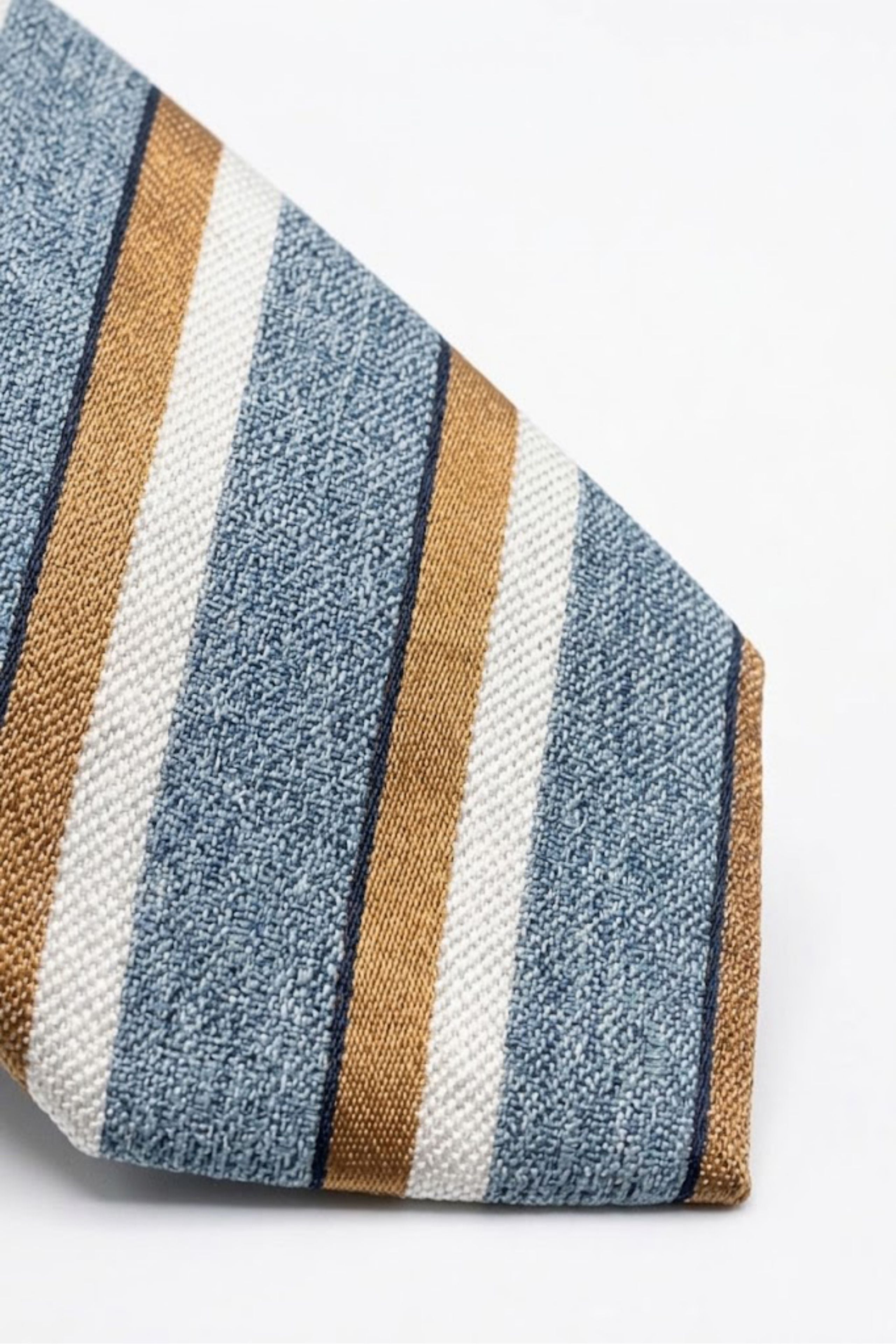 Cravate en Soie à Double Rayure - -