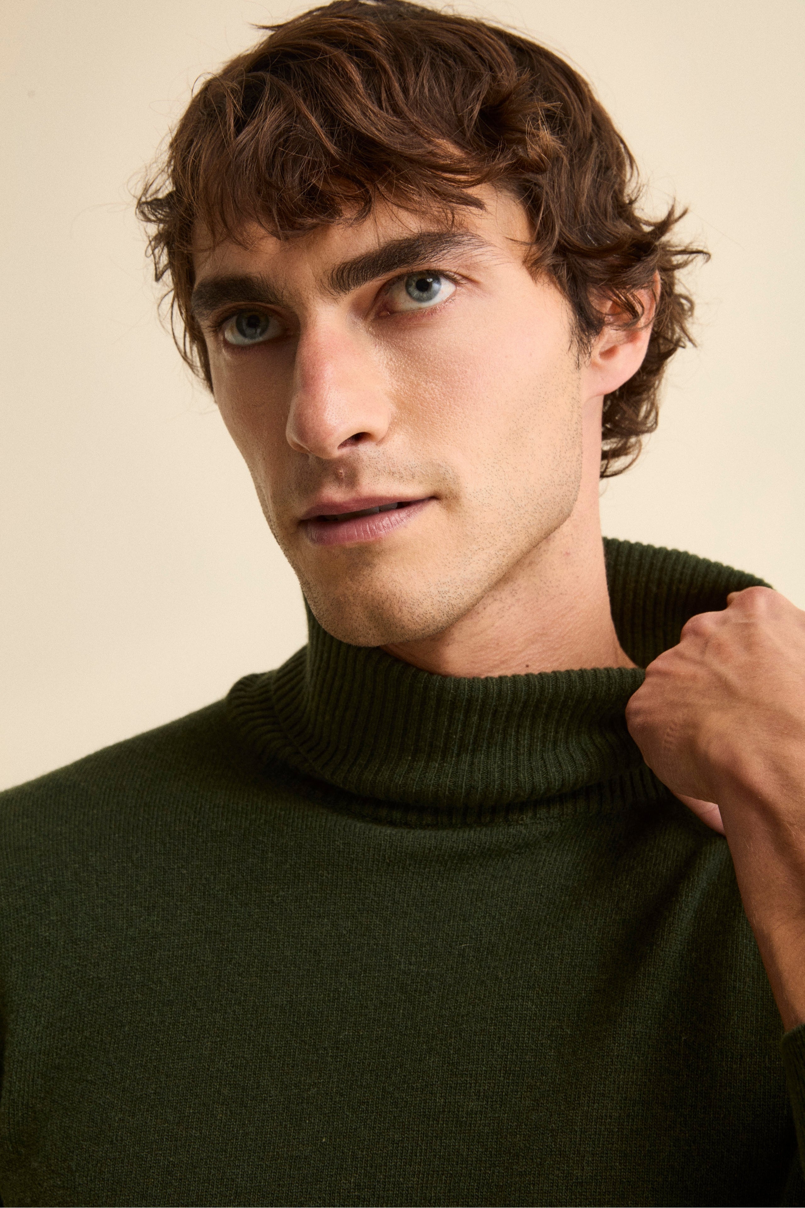 Wool and cashmere turtleneck - Green