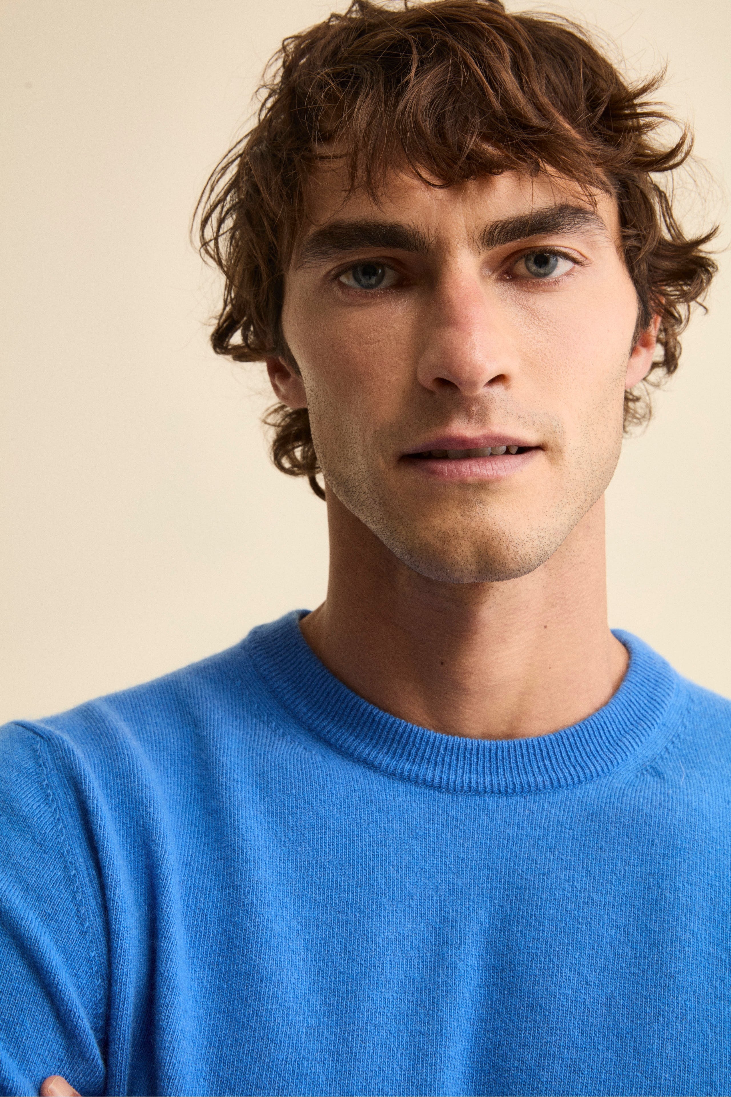 Crew-neck sweater in wool - BLUETTE