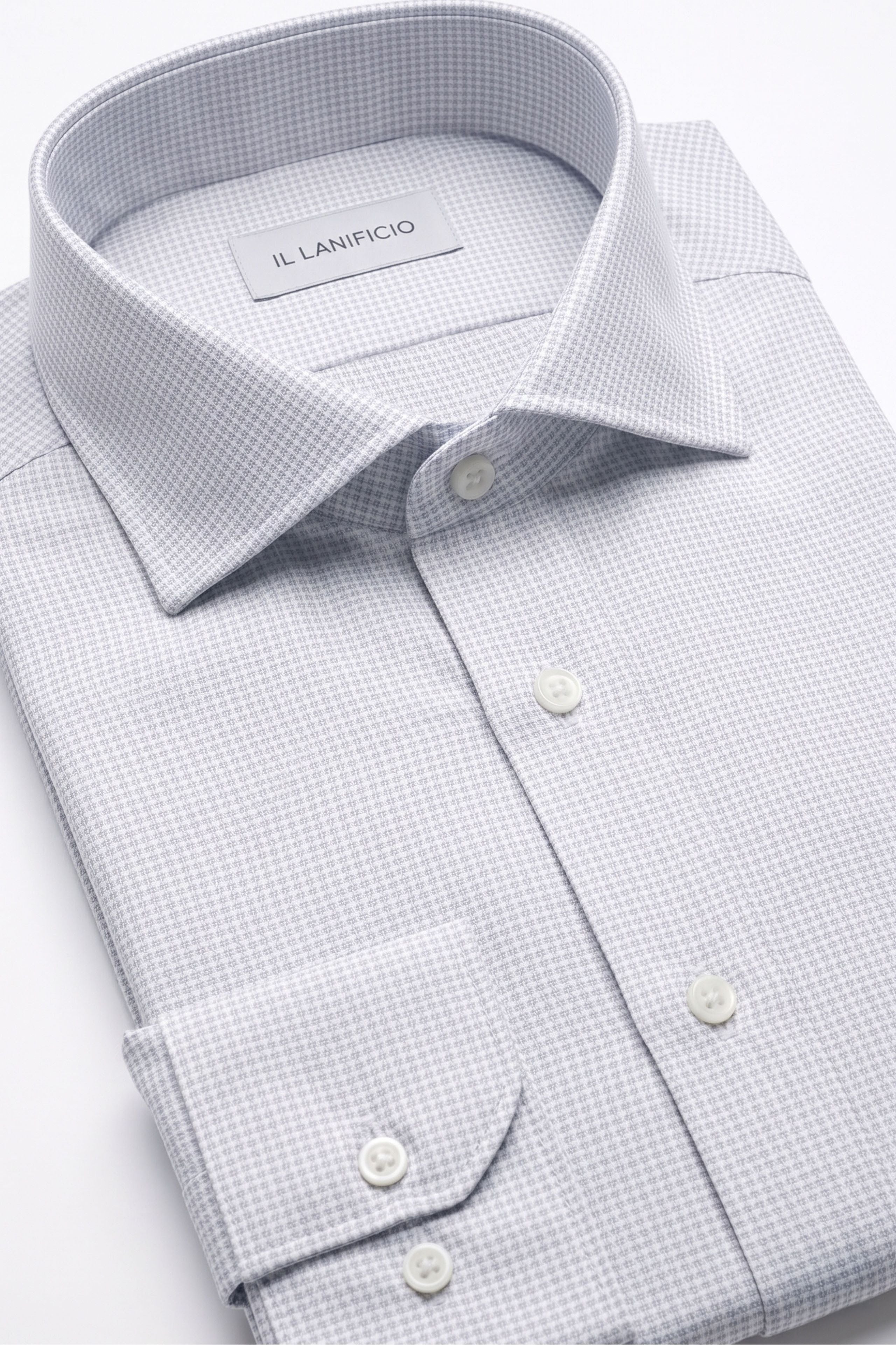 Chemise Homme Regular Fit en Coton - Bleu Microeffet