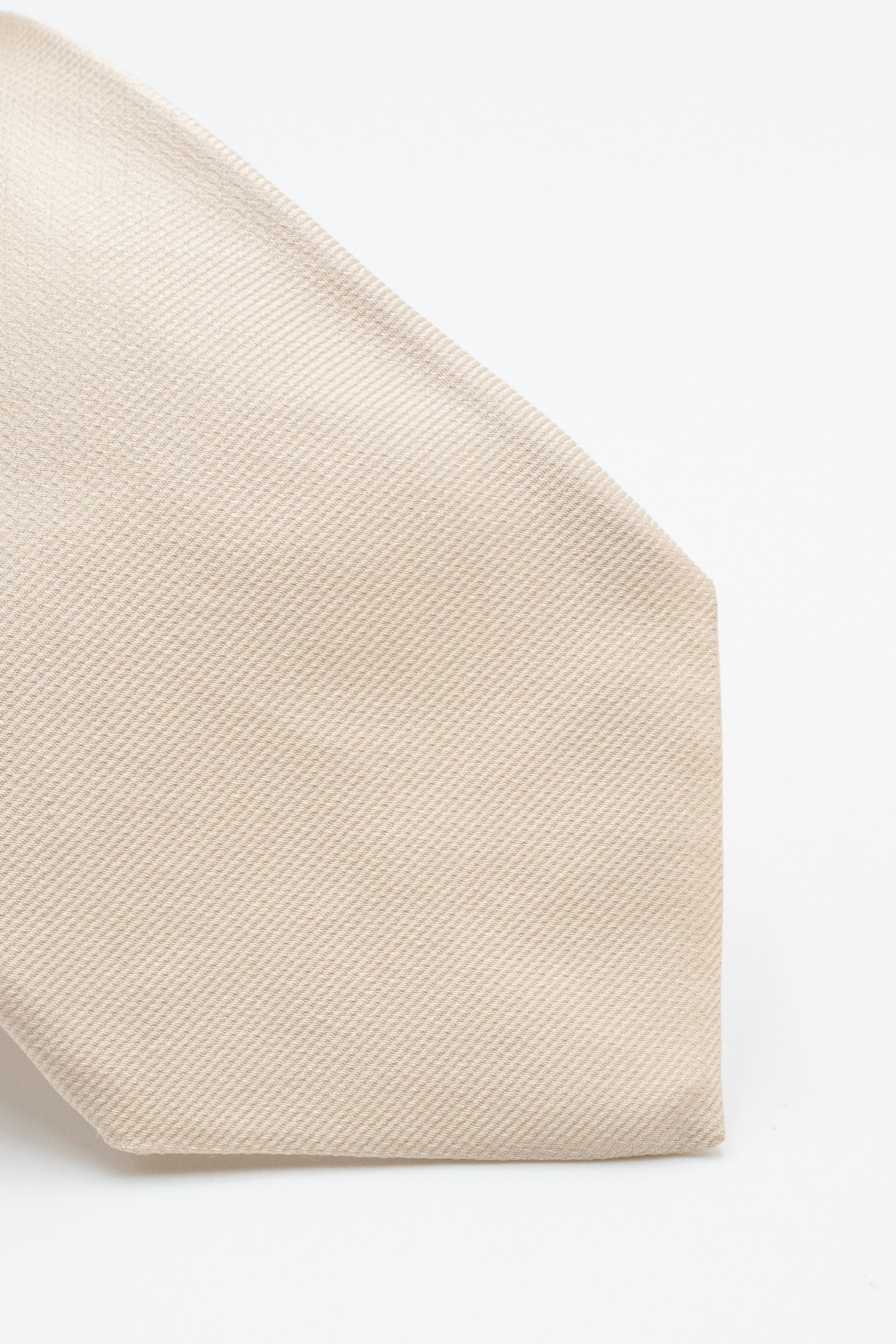 Silk Tie - Cream white