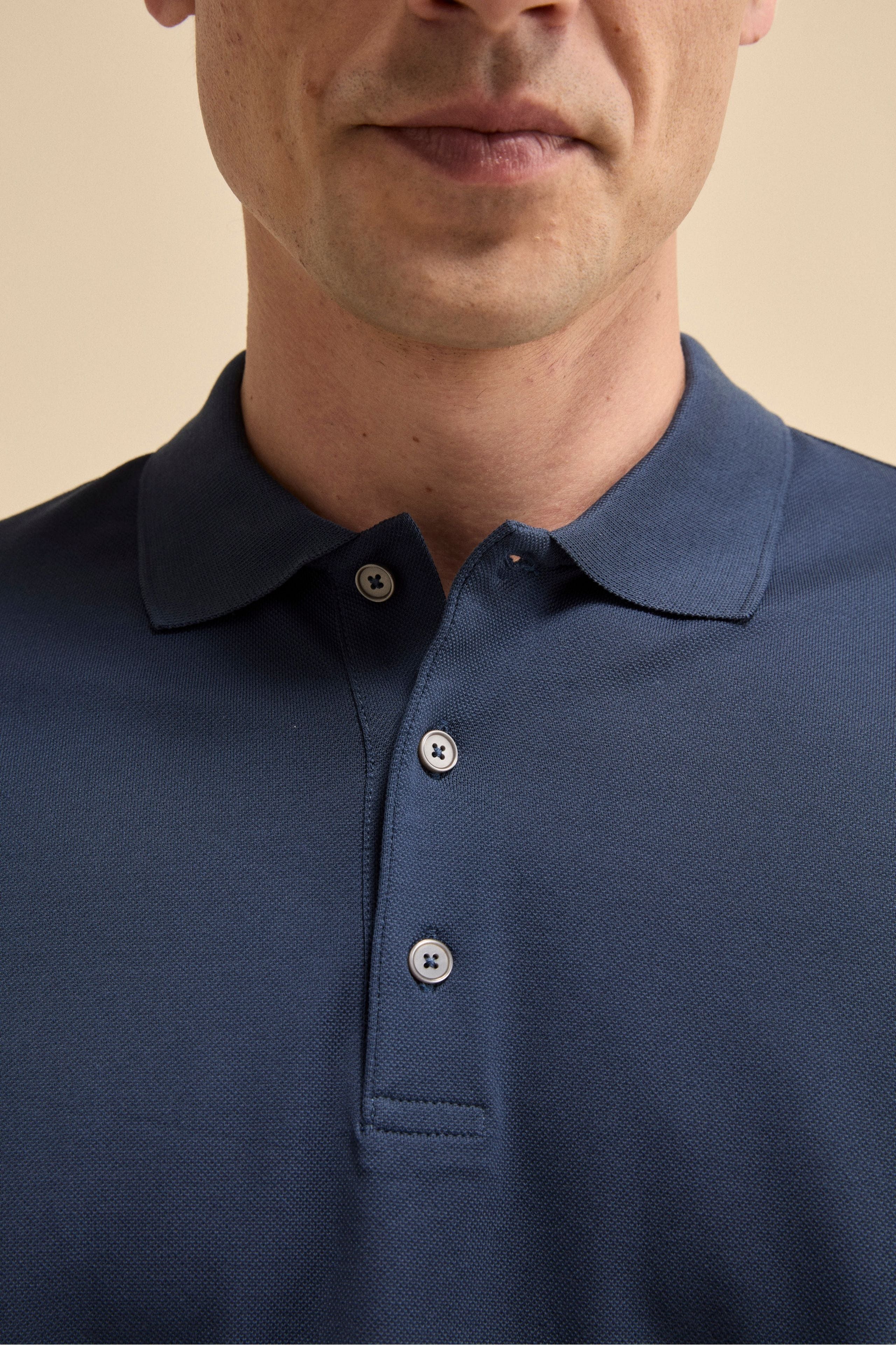 Polo Piquet in Filo di Scozia - BLU