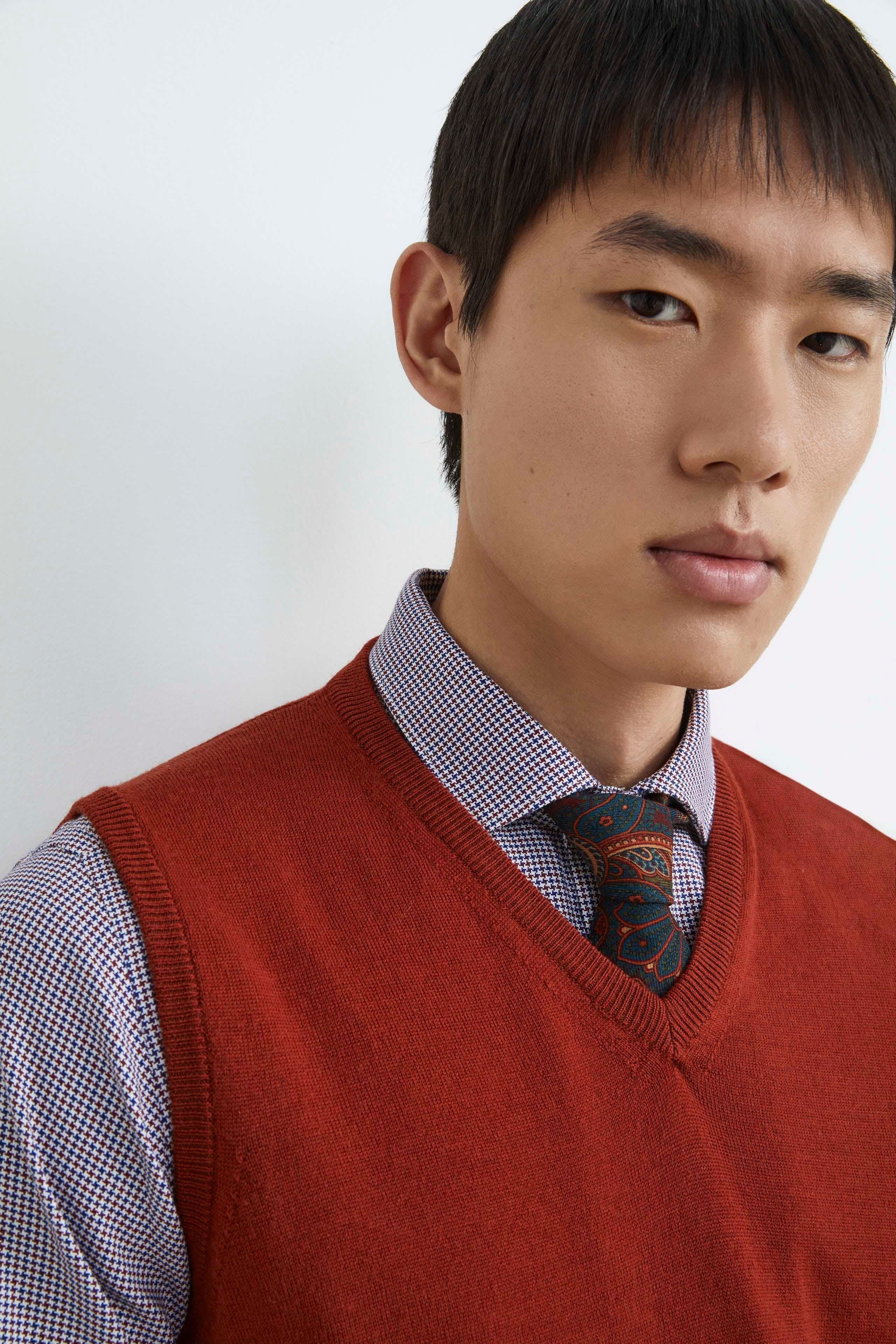 Gilet in lana scollo a V - TERRA