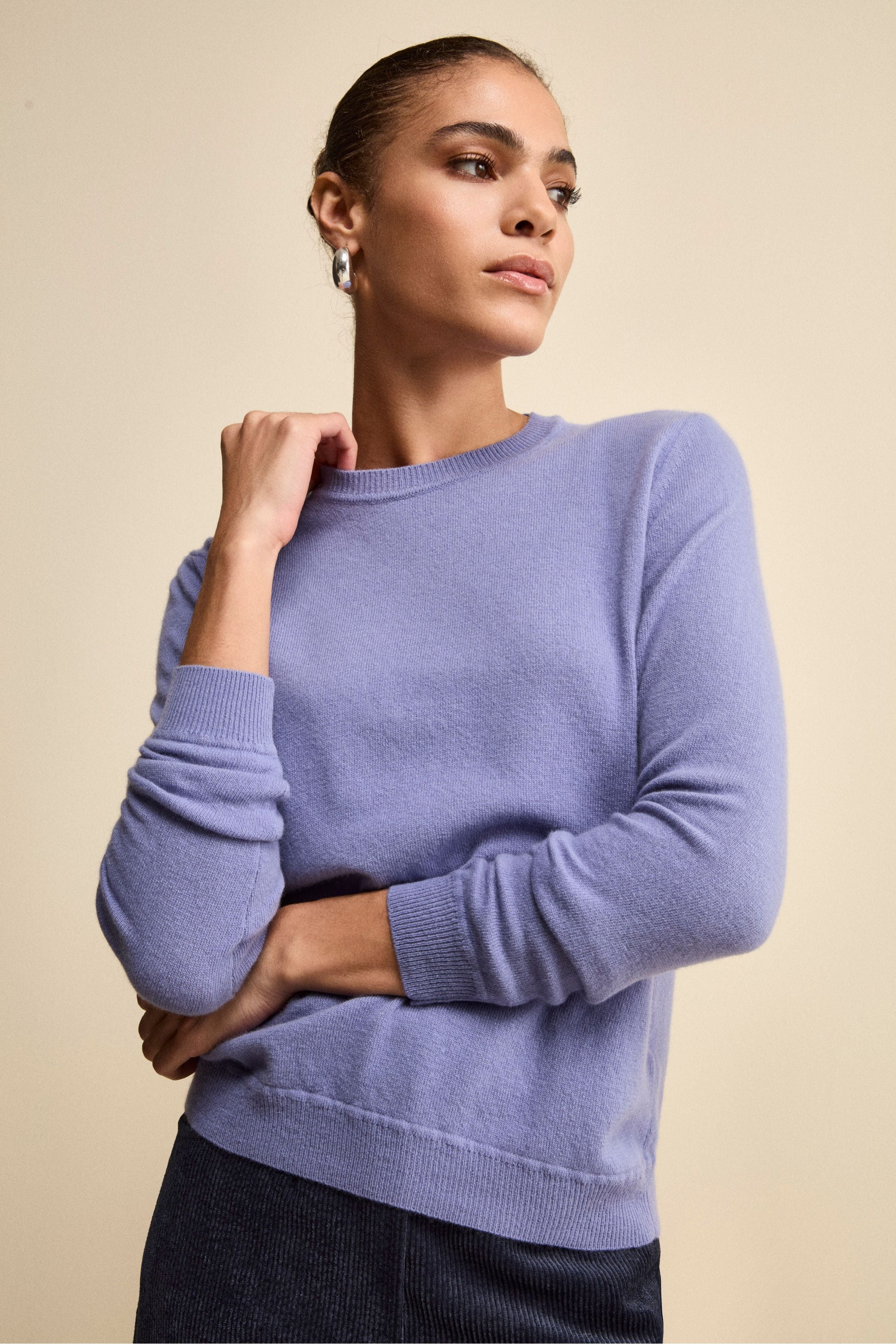 Wool and cashmere crewneck - Lavender