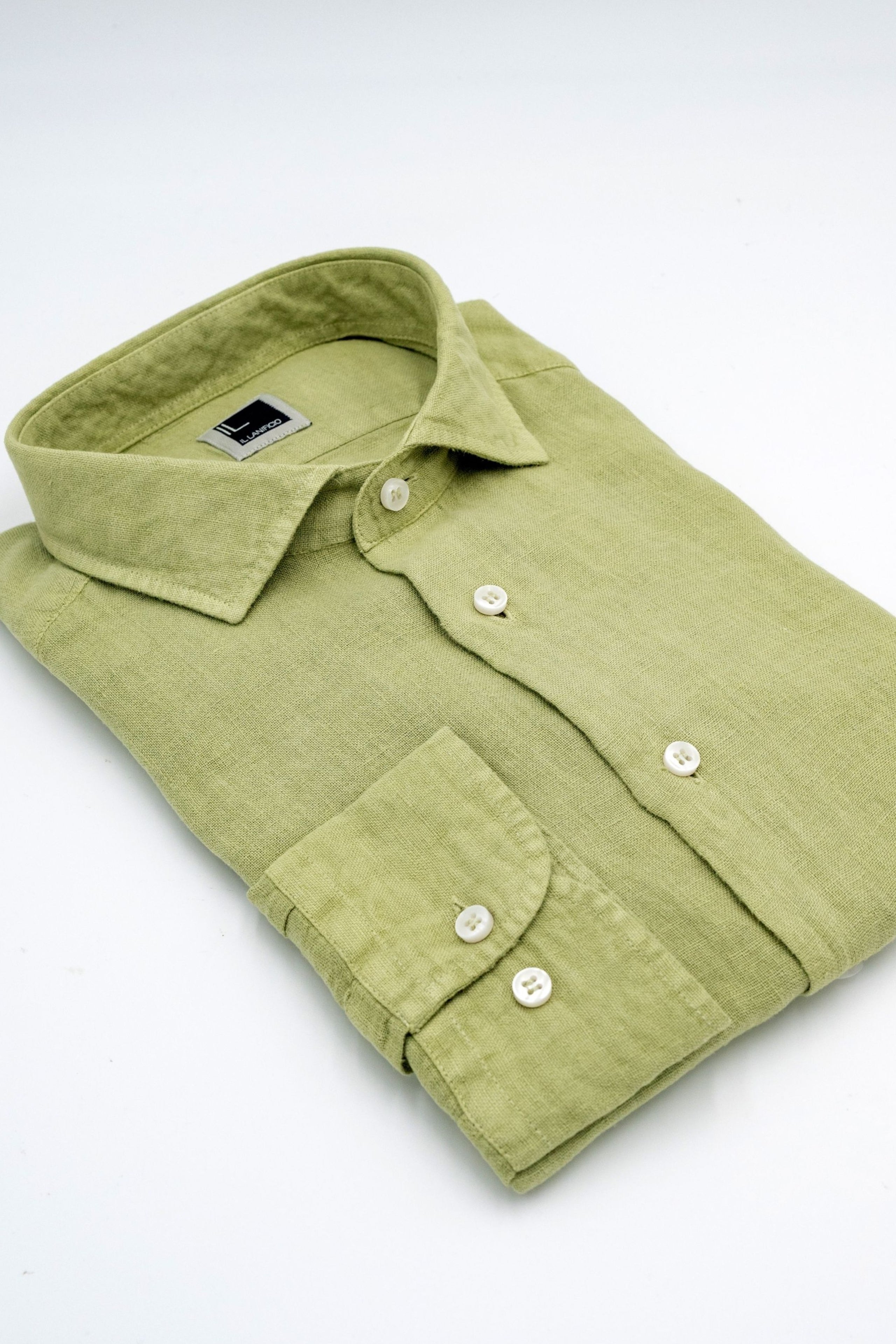 Camicia in Lino Custom Fit - SALVIA