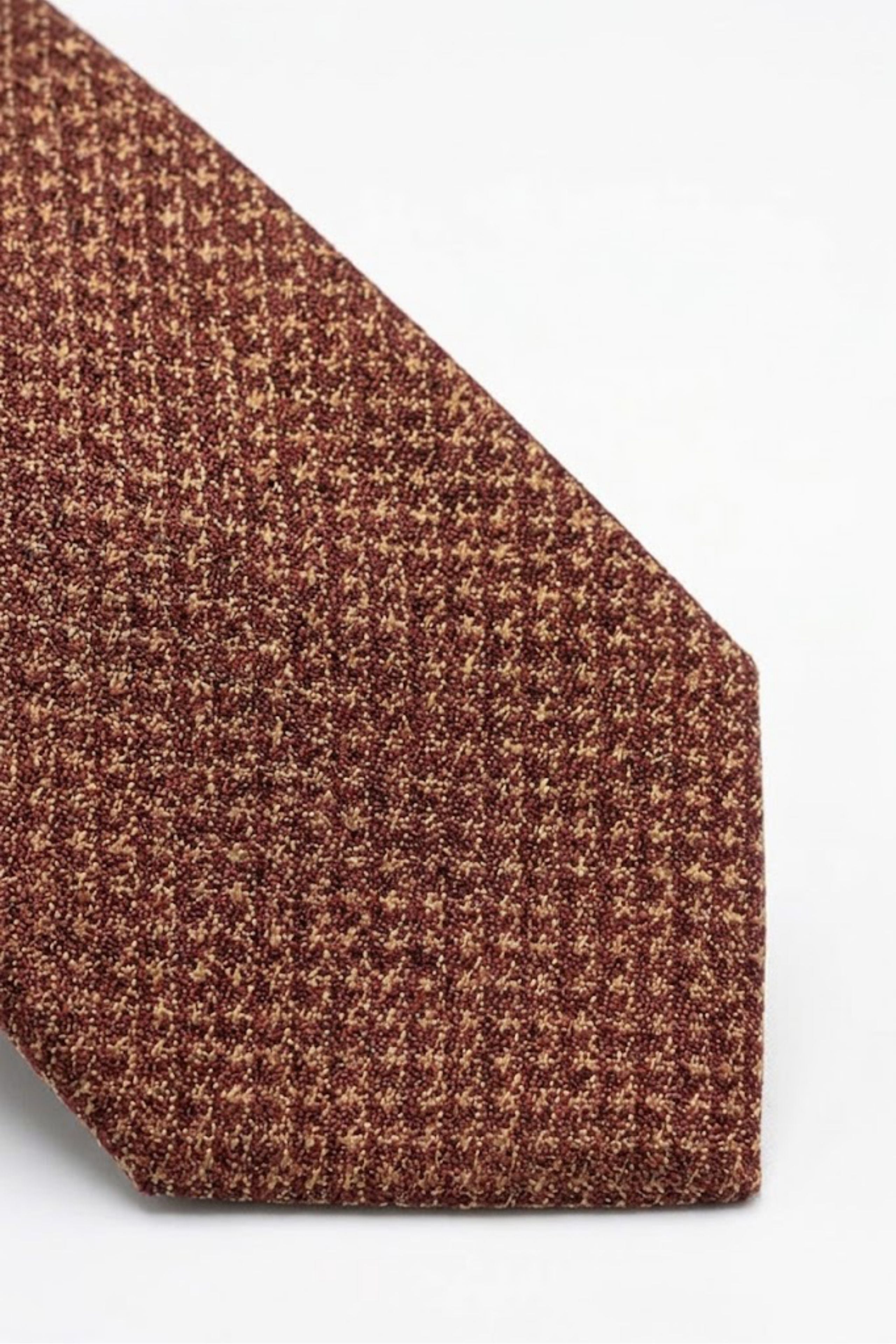 Cravate casual en soie à carreaux - -