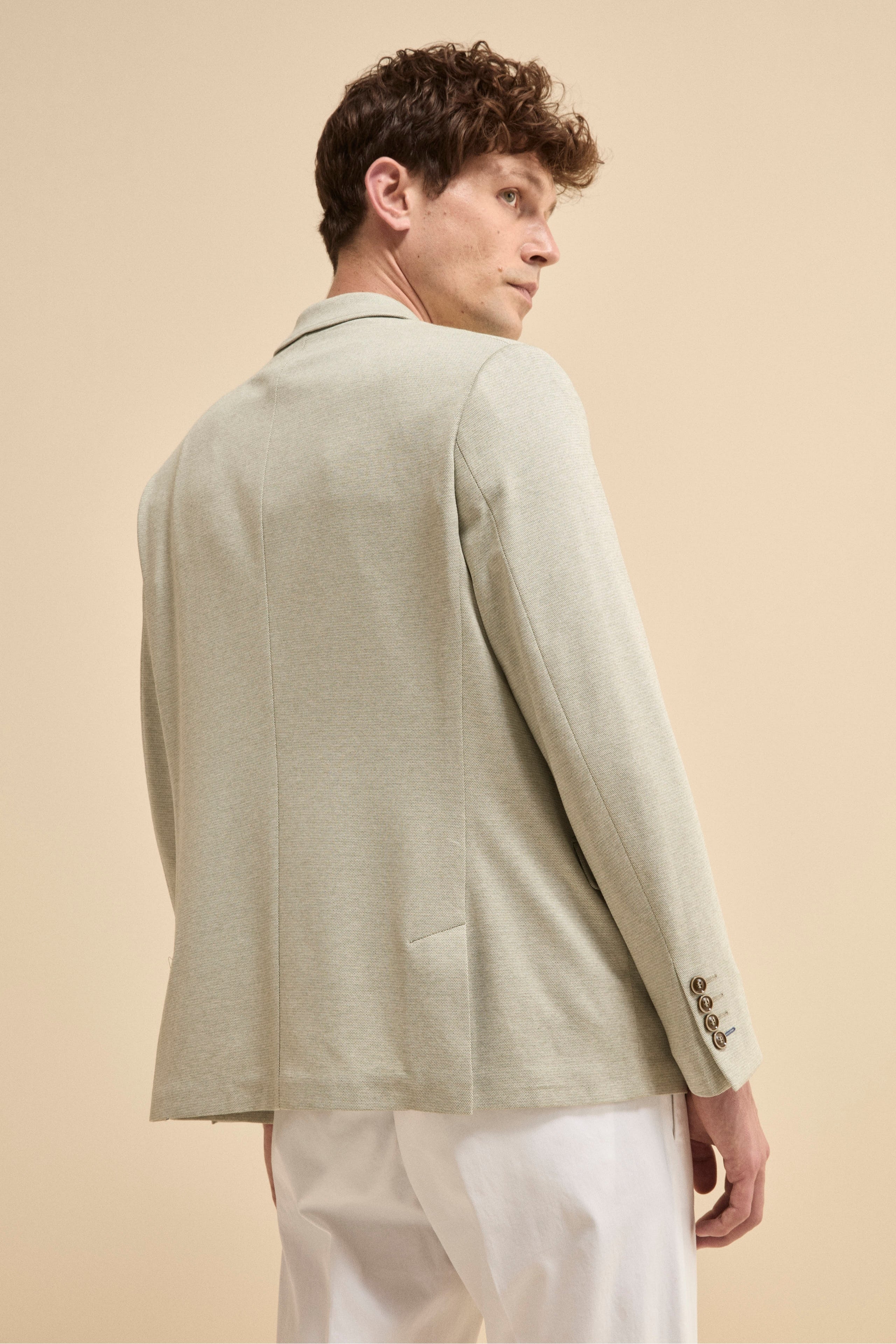 Giacca in Jersey Monopetto Comfrot Fit - VERDINO