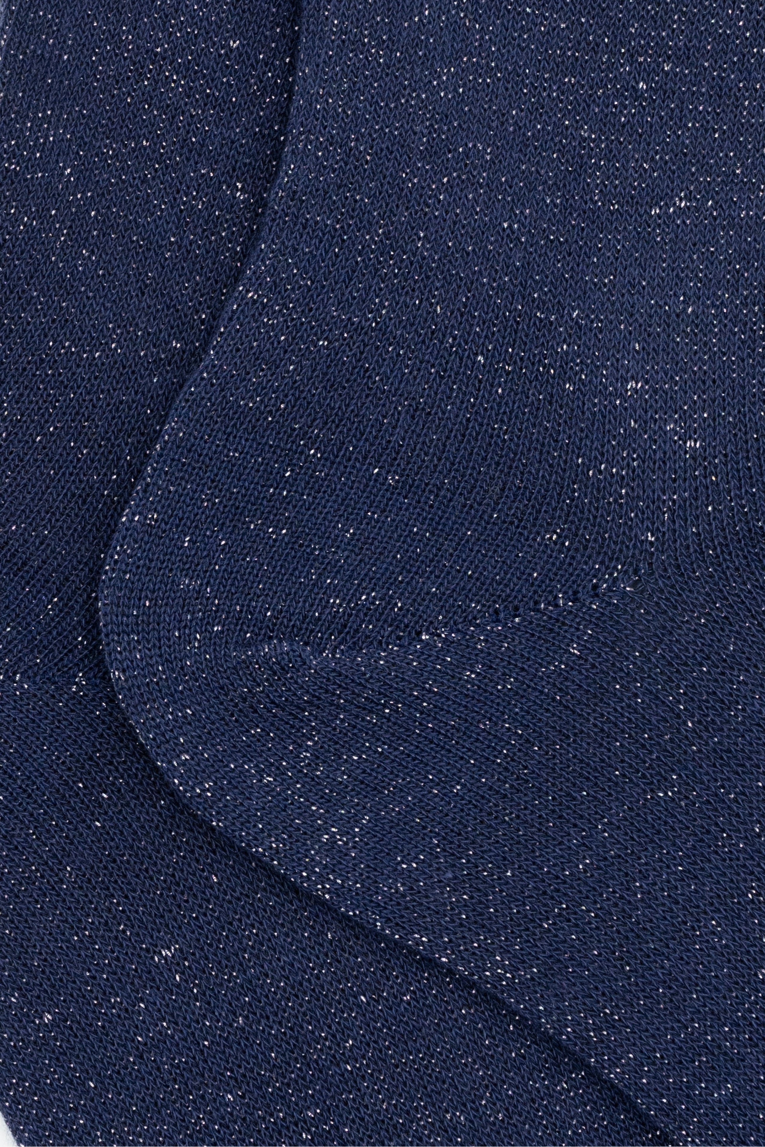 Short Cotton Socks with Lurex - BLUE
