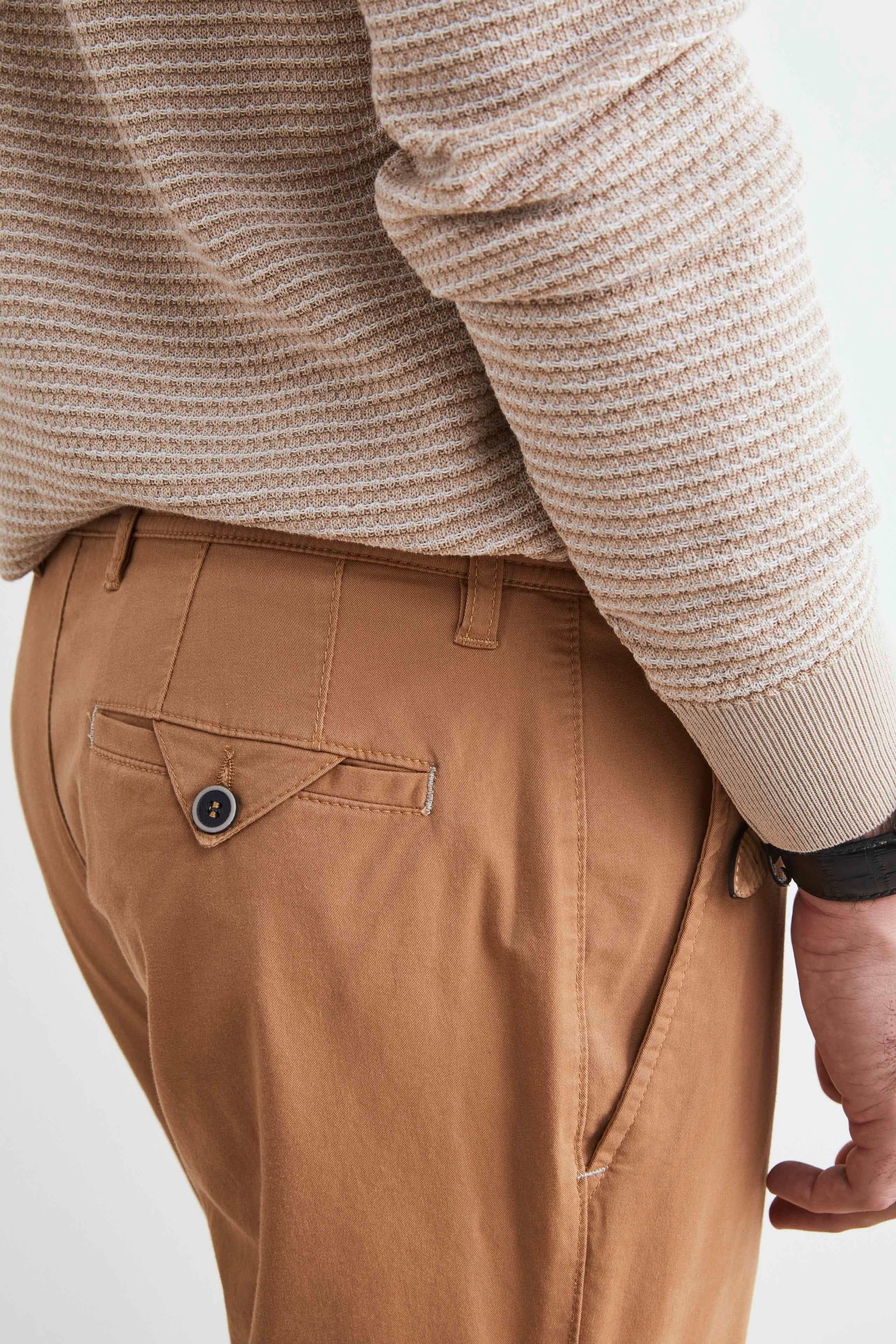 Pantalone chino in cotone - BRUCIATO